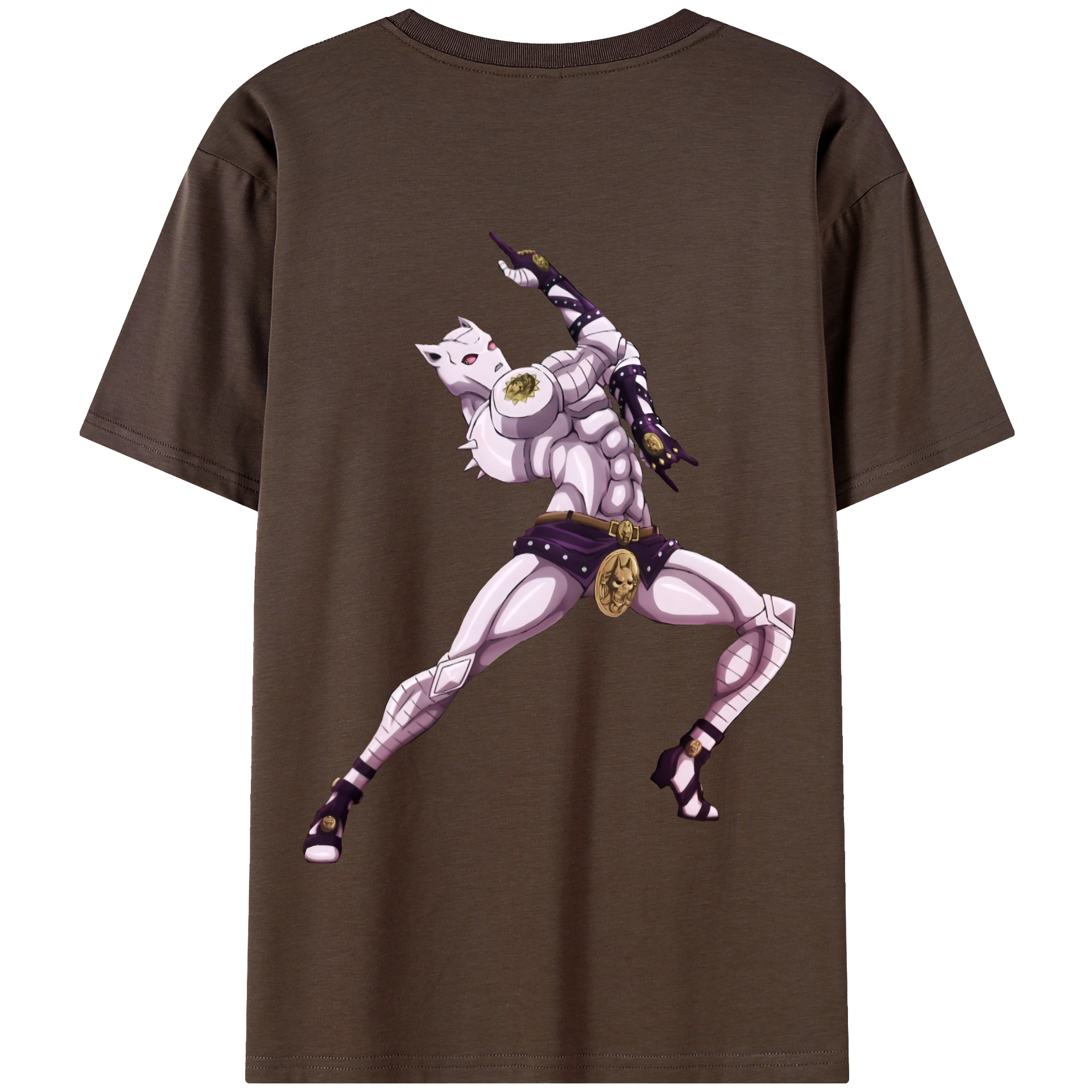 （画像用） ジョジョの奇妙な冒険 きら よしかげ JoJo's Bizarre Adventure Kira Yoshikage 綿100％半袖Tシャツ（背面プリント）