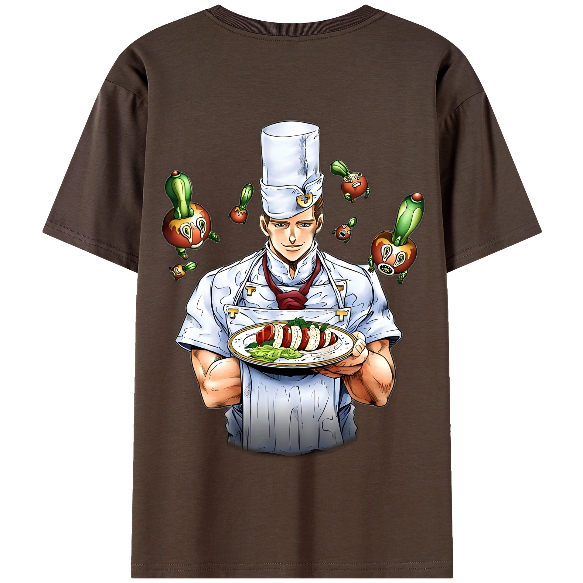 （画像用） ジョジョの奇妙な冒険 Tonio Trussardi JoJo's Bizarre Adventure トニオ?トラッサルディ 綿100％半袖Tシャツ（背面プリント）