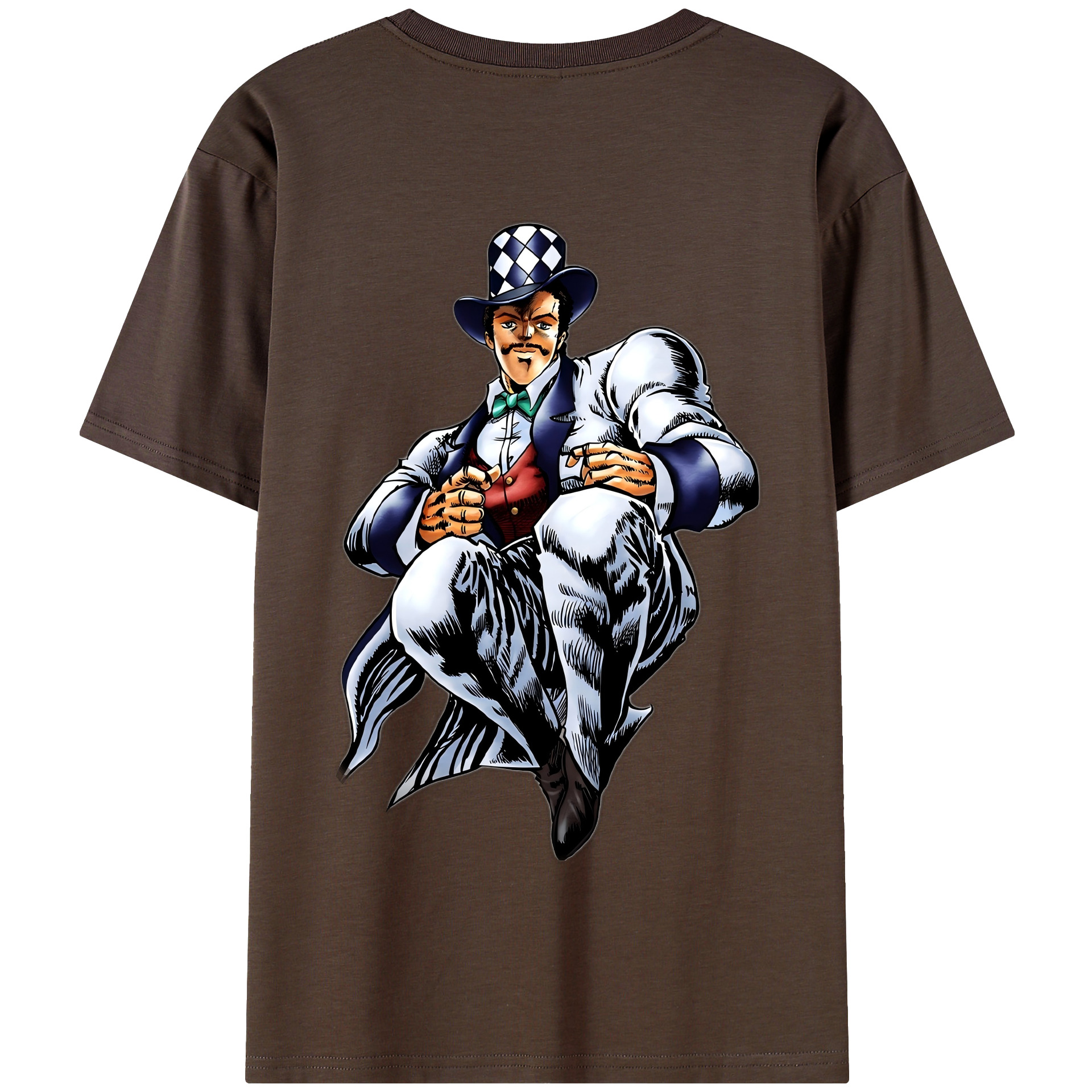 （画像用） ジョジョの奇妙な冒険 ウィル?アントニオ?ツェペリ JoJo's Bizarre Adventure Will Anthonio Zeppeli 綿100％半袖Tシャツ（背面プリント）
