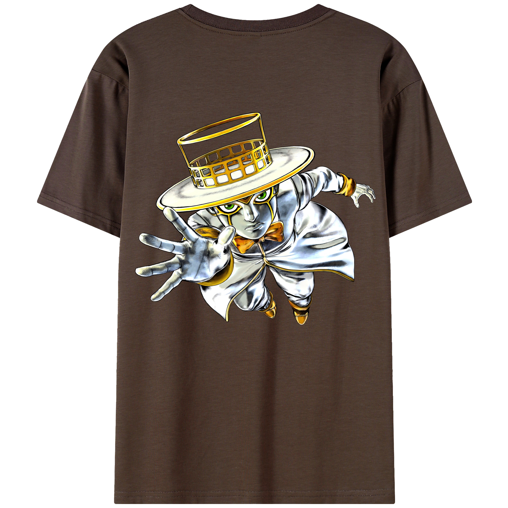 （画像用） ジョジョの奇妙な冒険 岸辺 露伴（きしべ ろはん） JoJo's Bizarre Adventure Rohan Kishibe 綿100％半袖Tシャツ（背面プリント）