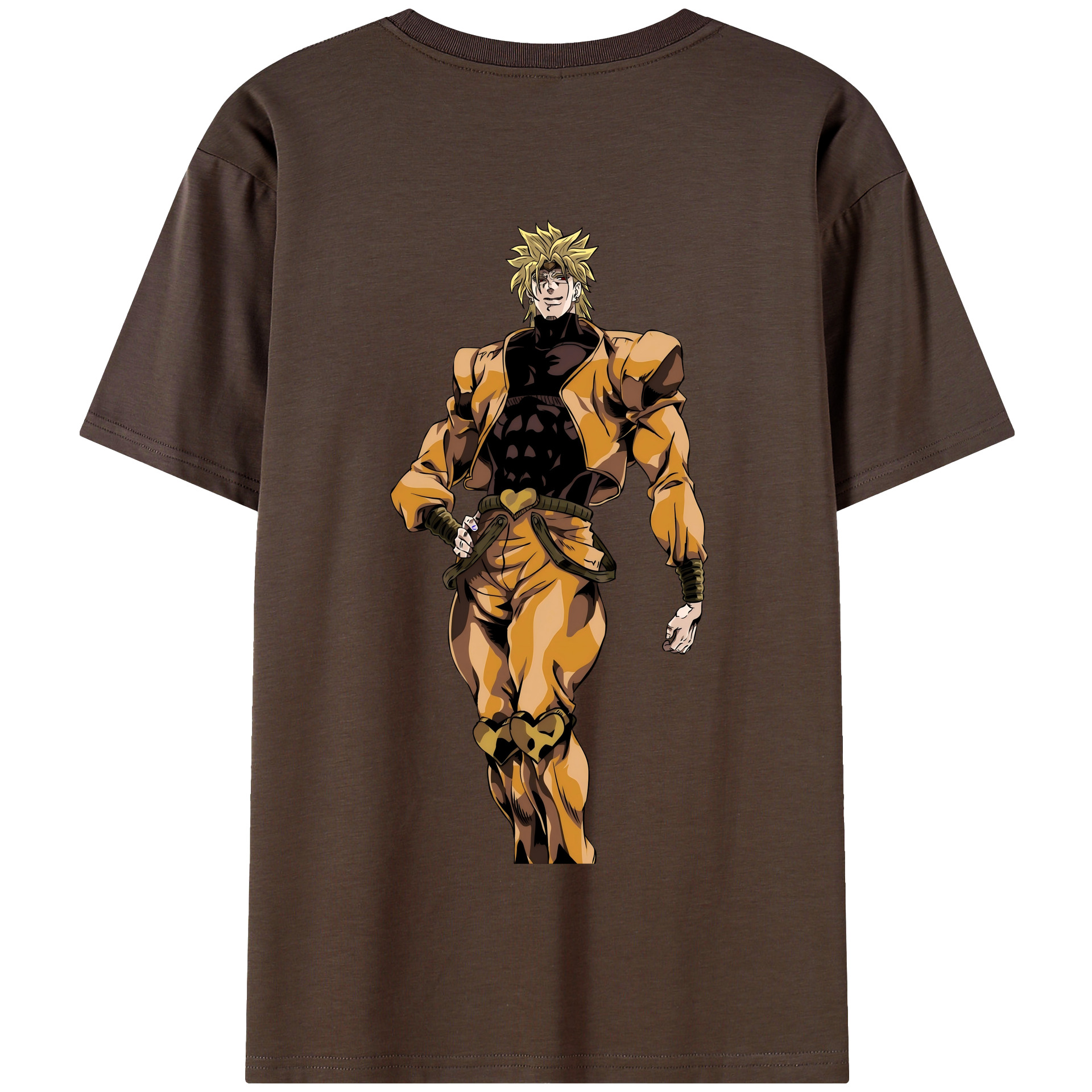 （画像用） ジョジョの奇妙な冒険 ディオ?ブランドー JoJo's Bizarre Adventure Dio Brando 綿100％半袖Tシャツ（背面プリント）
