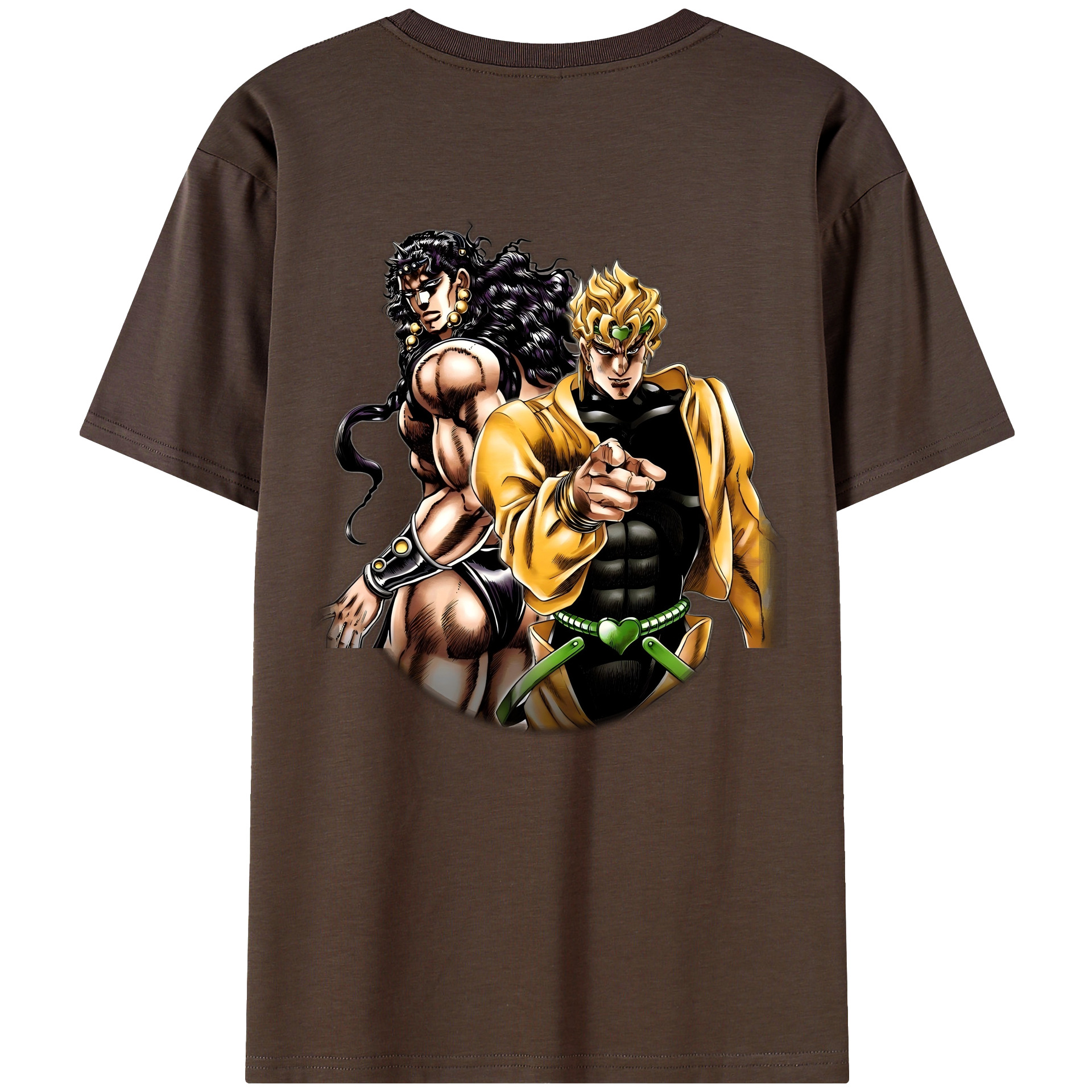 （画像用） ジョジョの奇妙な冒険 ディオ?ブランドー JoJo's Bizarre Adventure Dio Brando 綿100％半袖Tシャツ（背面プリント）