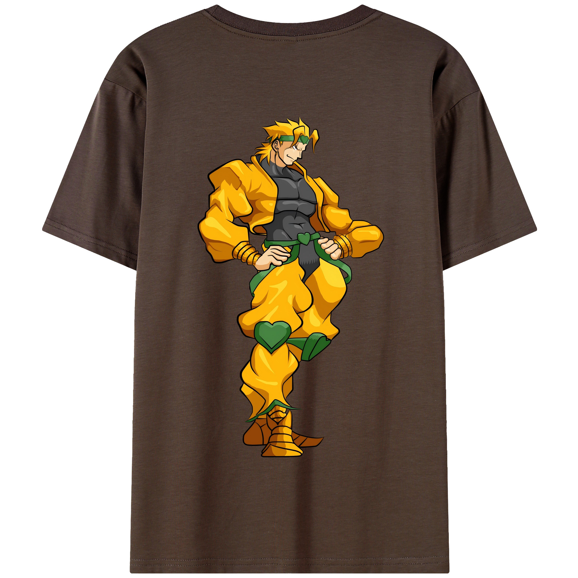 （画像用） ジョジョの奇妙な冒険 ディオ?ブランドー JoJo's Bizarre Adventure Dio Brando 綿100％半袖Tシャツ（背面プリント）