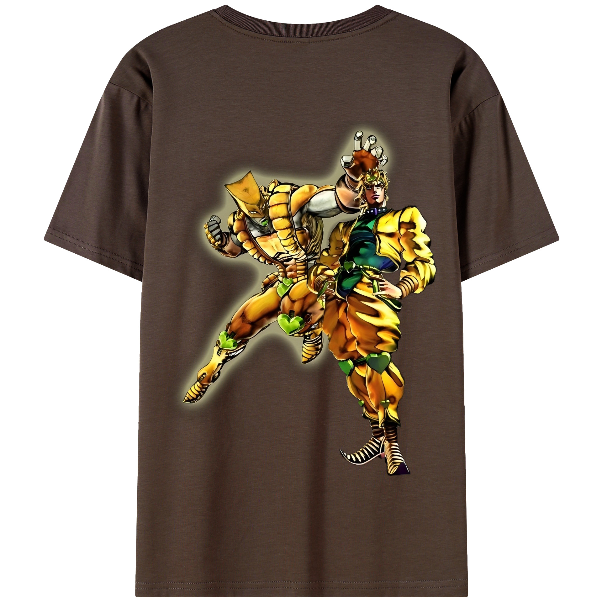 （画像用） ジョジョの奇妙な冒険 ディオ?ブランドー JoJo's Bizarre Adventure Dio Brando 綿100％半袖Tシャツ（背面プリント）
