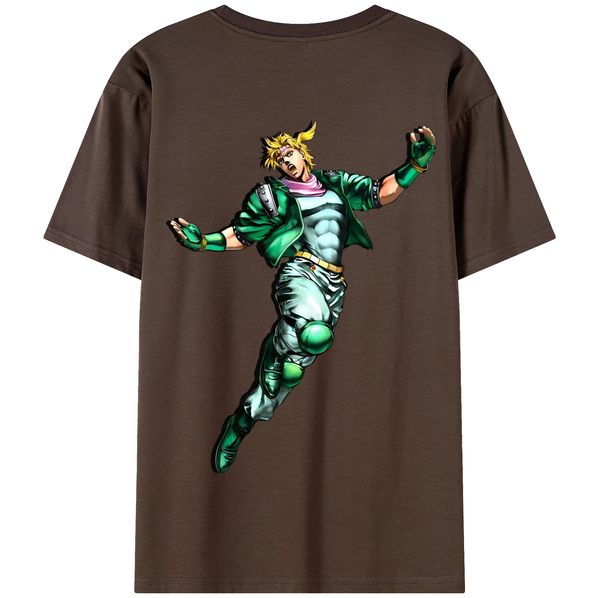 （画像用） ジョジョの奇妙な冒険 ディオ?ブランドー JoJo's Bizarre Adventure Dio Brando 綿100％半袖Tシャツ（背面プリント）
