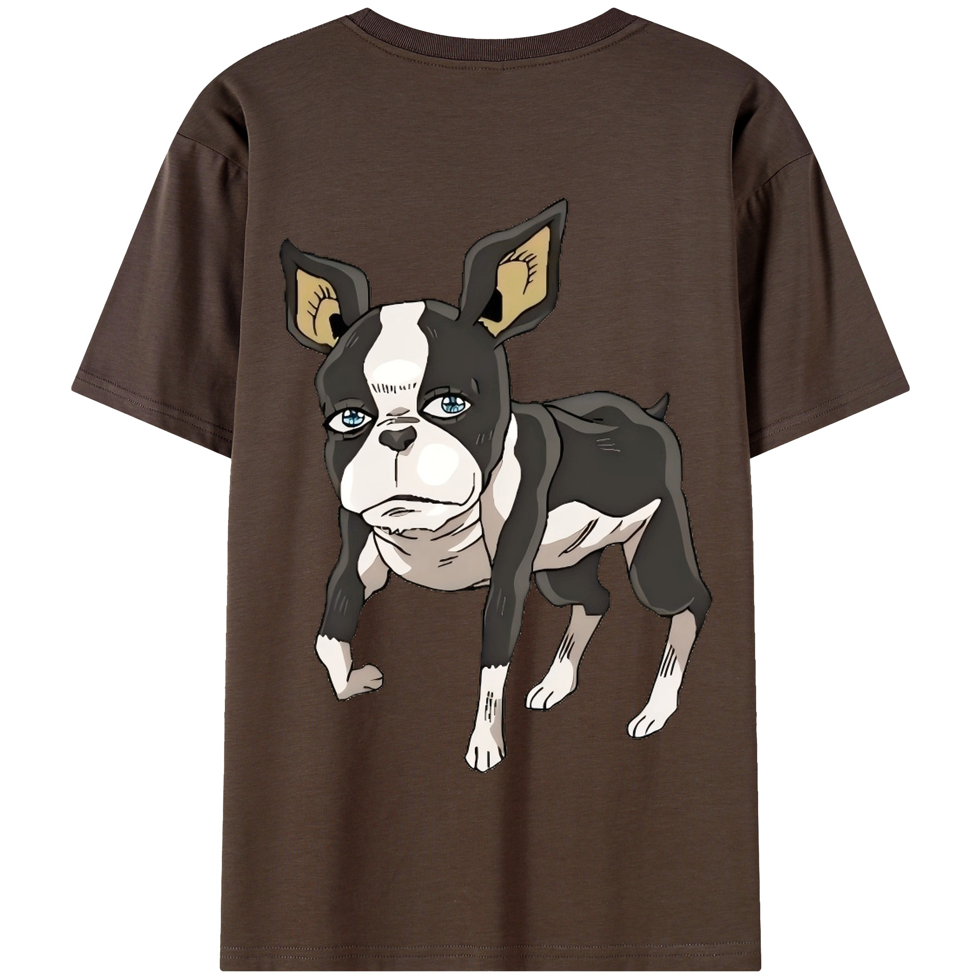 （画像用） ジョジョの奇妙な冒険 イギー JoJo's Bizarre Adventure Iggy 綿100％半袖Tシャツ（背面プリント）