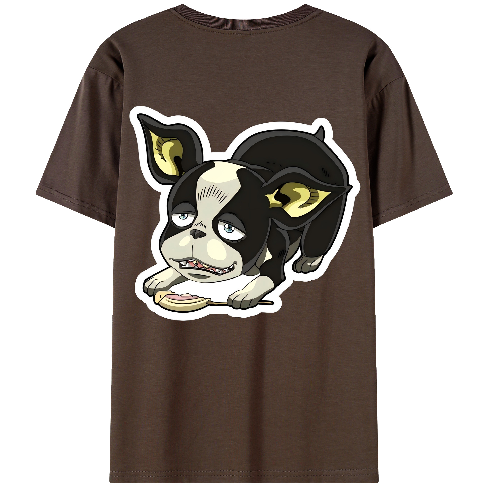 （画像用） ジョジョの奇妙な冒険 イギー JoJo's Bizarre Adventure Iggy 綿100％半袖Tシャツ（背面プリント）