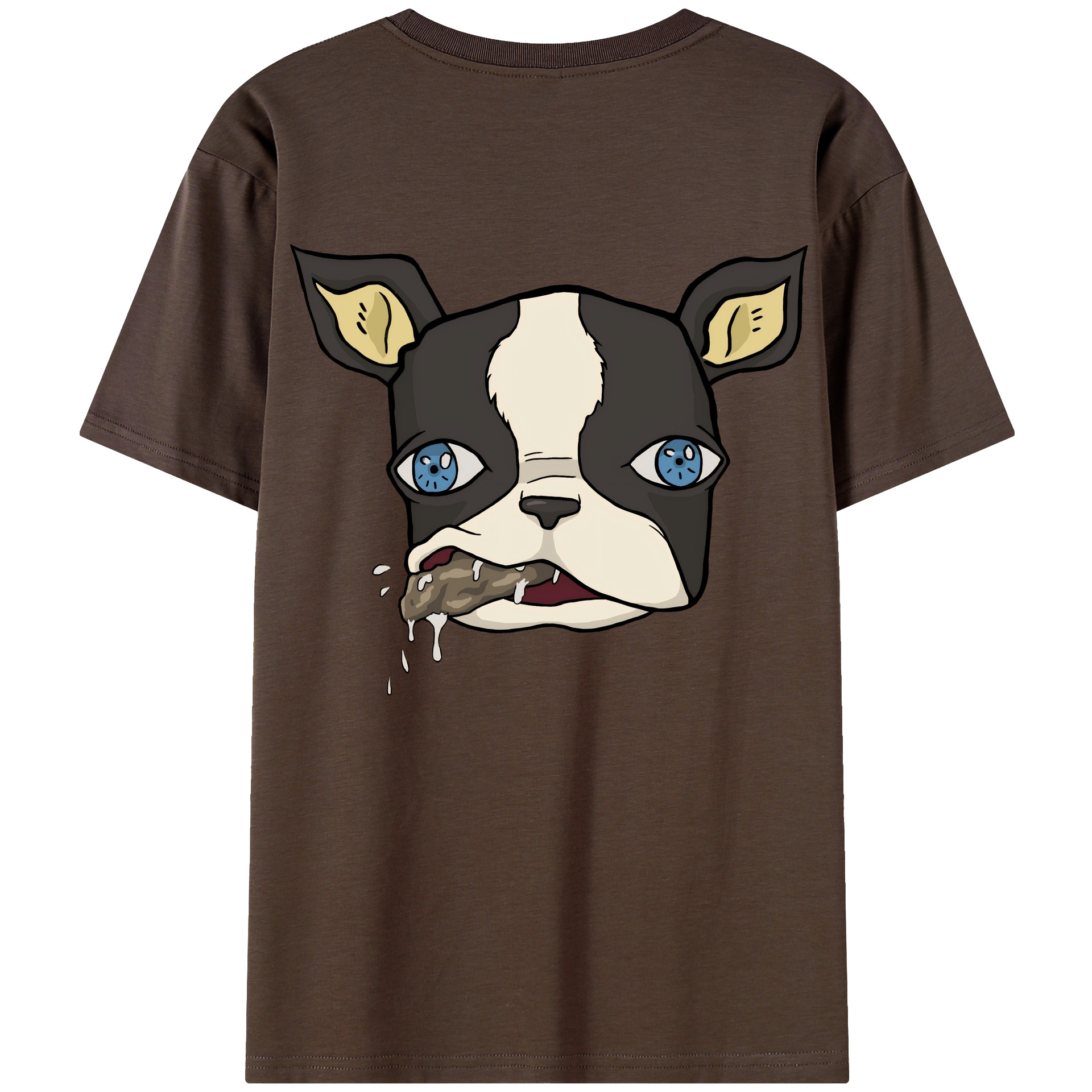 （画像用） ジョジョの奇妙な冒険 イギー JoJo's Bizarre Adventure Iggy 綿100％半袖Tシャツ（背面プリント）