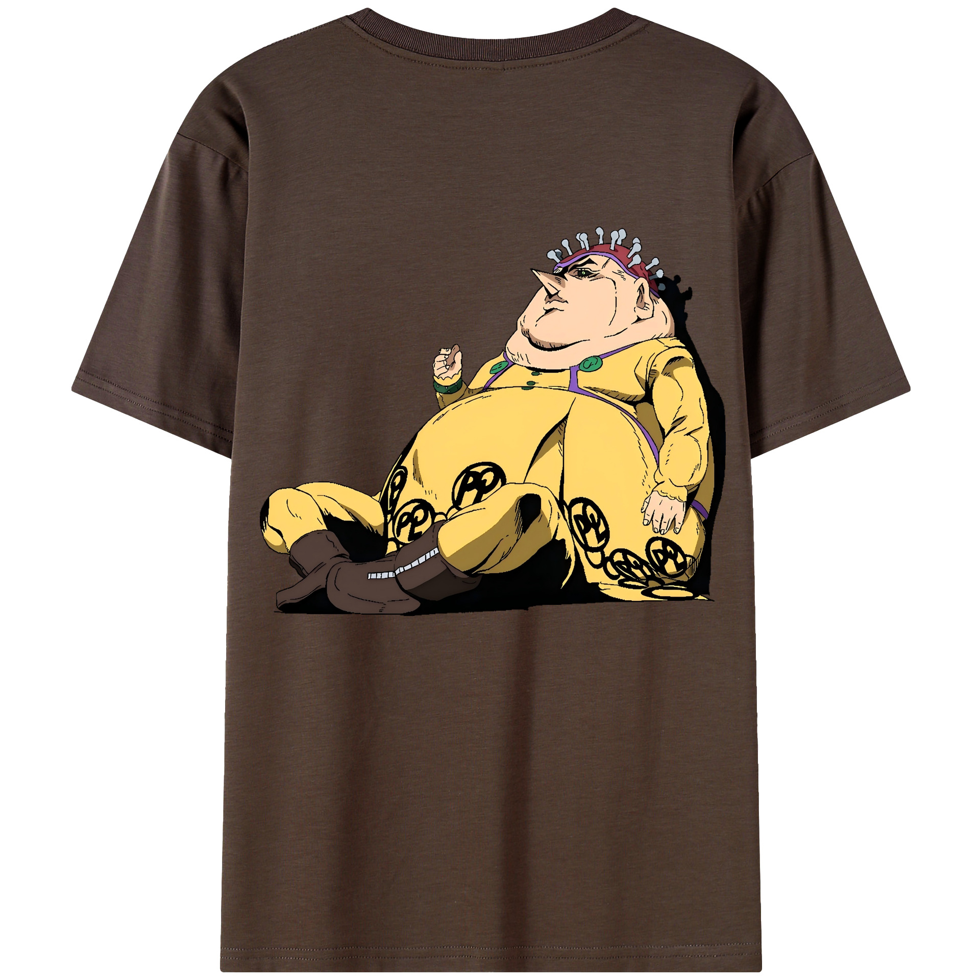 （画像用） ジョジョの奇妙な冒険 ポルポ JoJo's Bizarre Adventure Polpo 綿100％半袖Tシャツ（背面プリント）