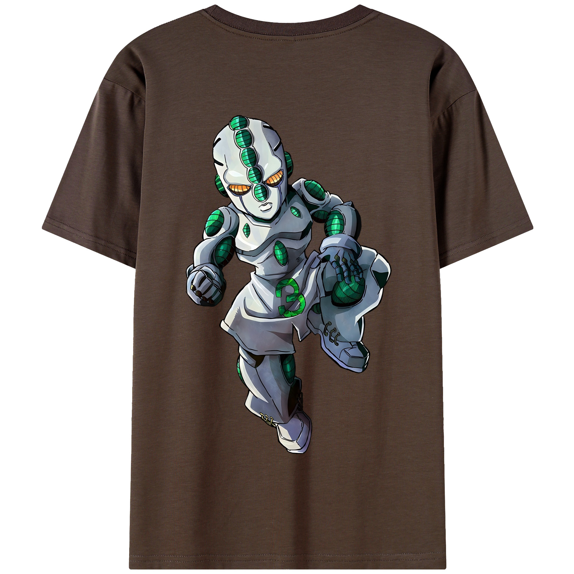 （画像用） ジョジョの奇妙な冒険 広瀨康一 JoJo's Bizarre Adventure Hirose Koichi 綿100％半袖Tシャツ（背面プリント）