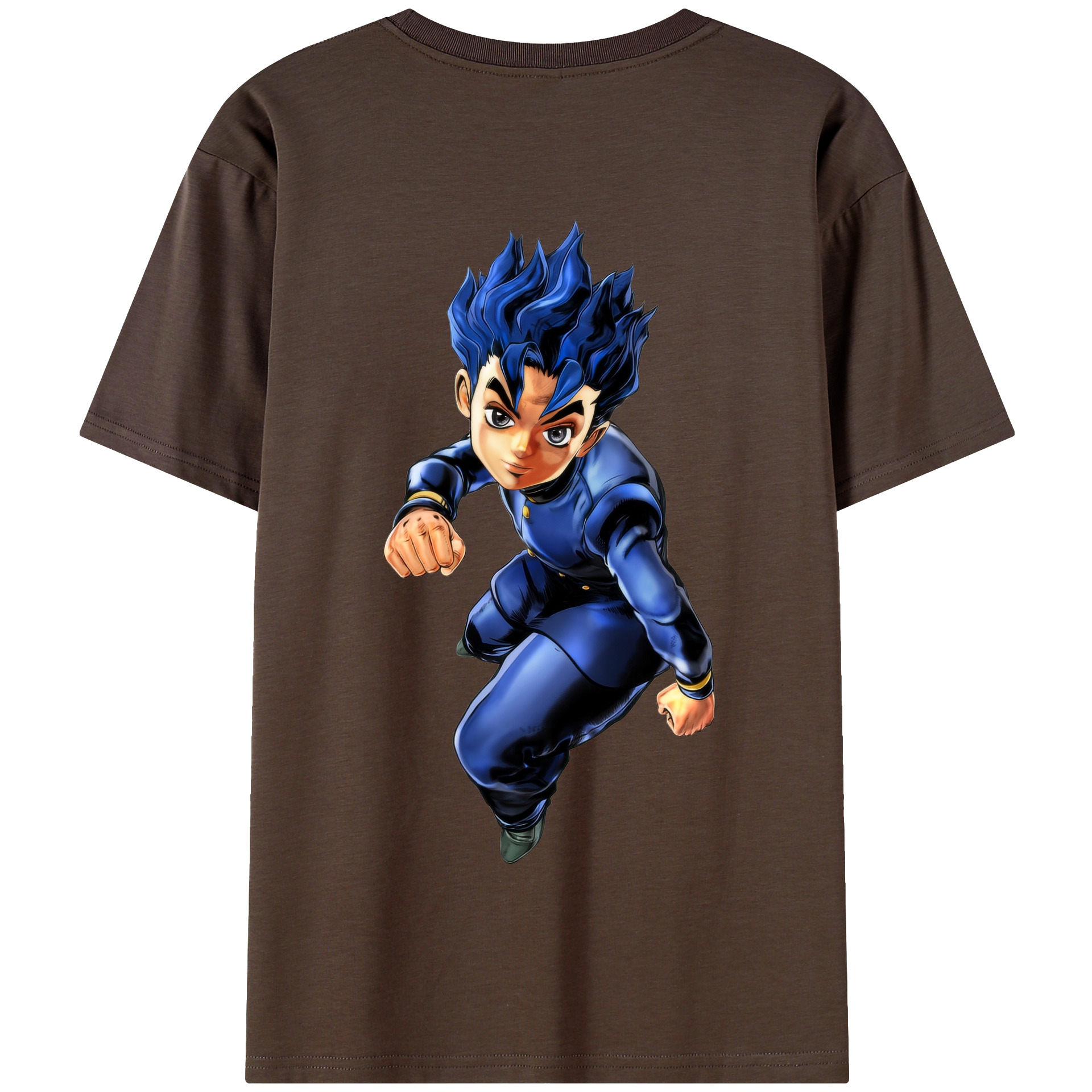 （画像用） ジョジョの奇妙な冒険 広瀨康一 JoJo's Bizarre Adventure Hirose Koichi 綿100％半袖Tシャツ（背面プリント）