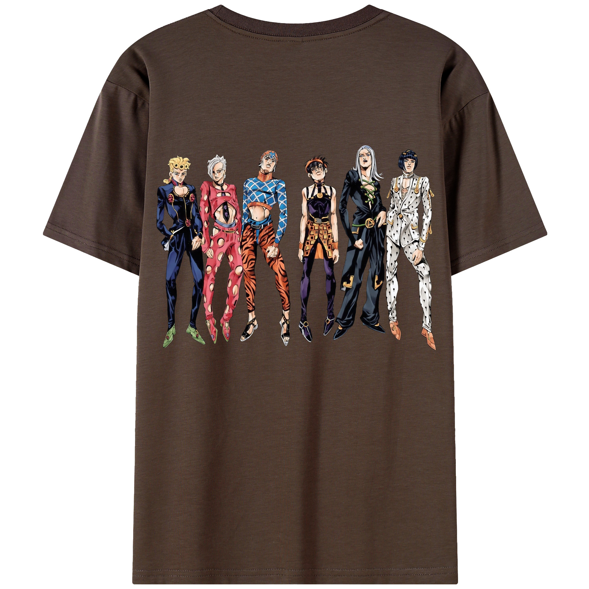 （画像用） ジョジョの奇妙な冒険 JoJo's Bizarre Adventure 綿100％半袖Tシャツ（背面プリント）
