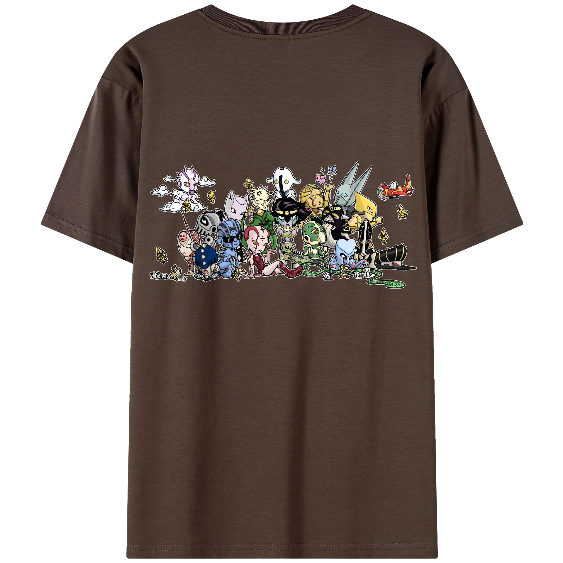（画像用） ジョジョの奇妙な冒険 JoJo's Bizarre Adventure 綿100％半袖Tシャツ（背面プリント）