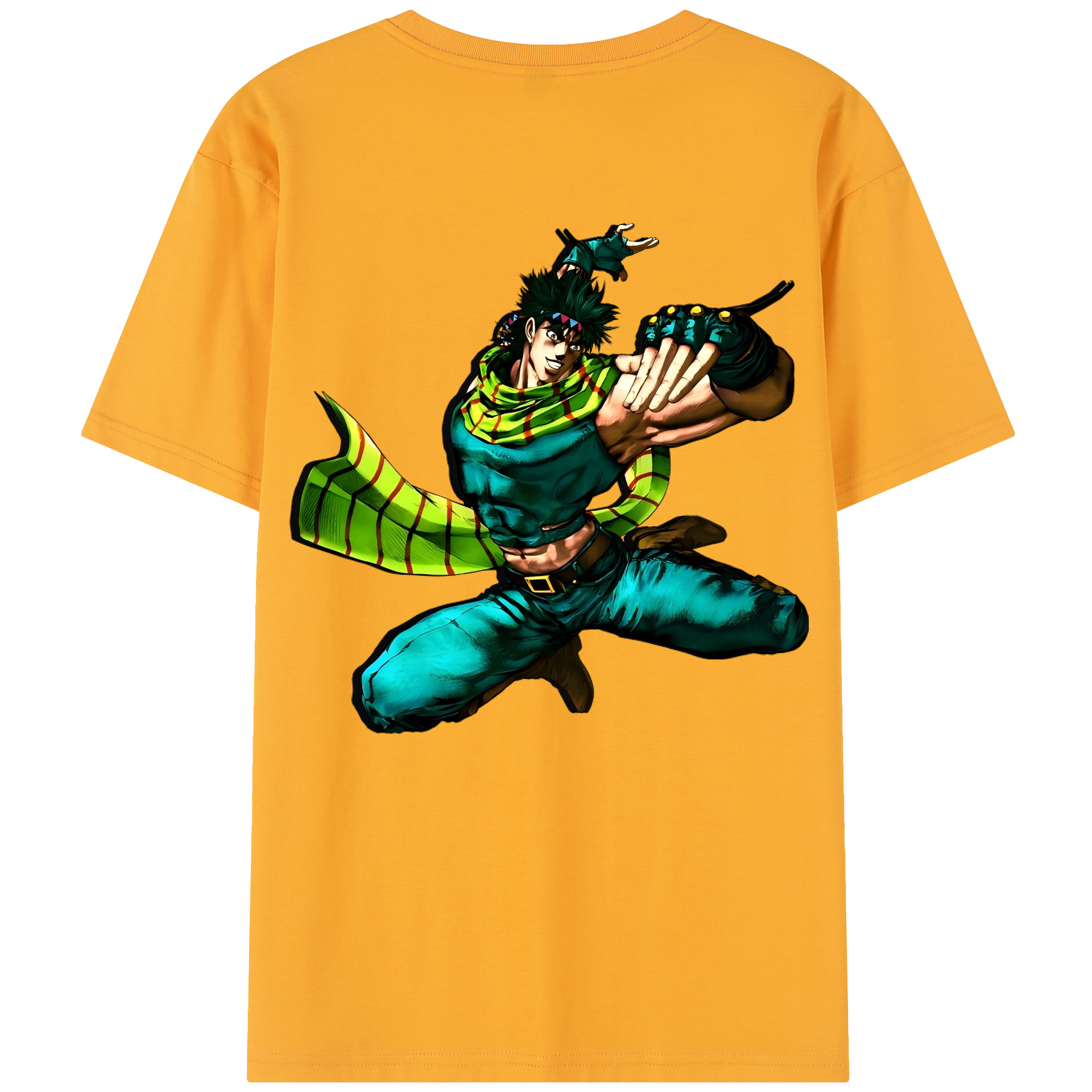 （画像用） ジョジョの奇妙な冒険 ジョセフ?ジョースター JoJo's Bizarre Adventure Joseph Joestar 綿100％半袖Tシャツ（背面プリント）