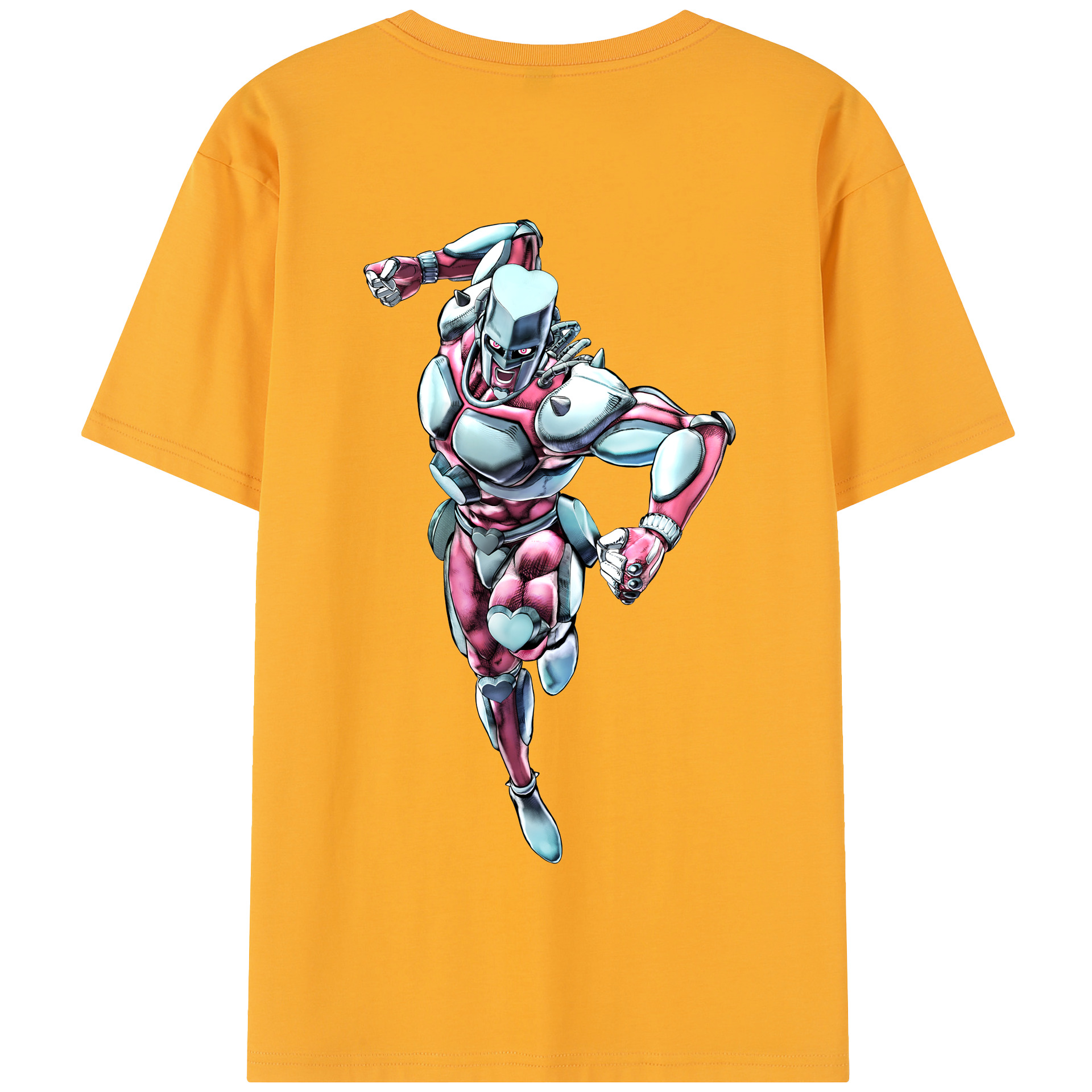 （画像用） ジョジョの奇妙な冒険 ひがしかた じょうすけ JoJo's Bizarre Adventure Higashikata Josuke 綿100％半袖Tシャツ（背面プリント）