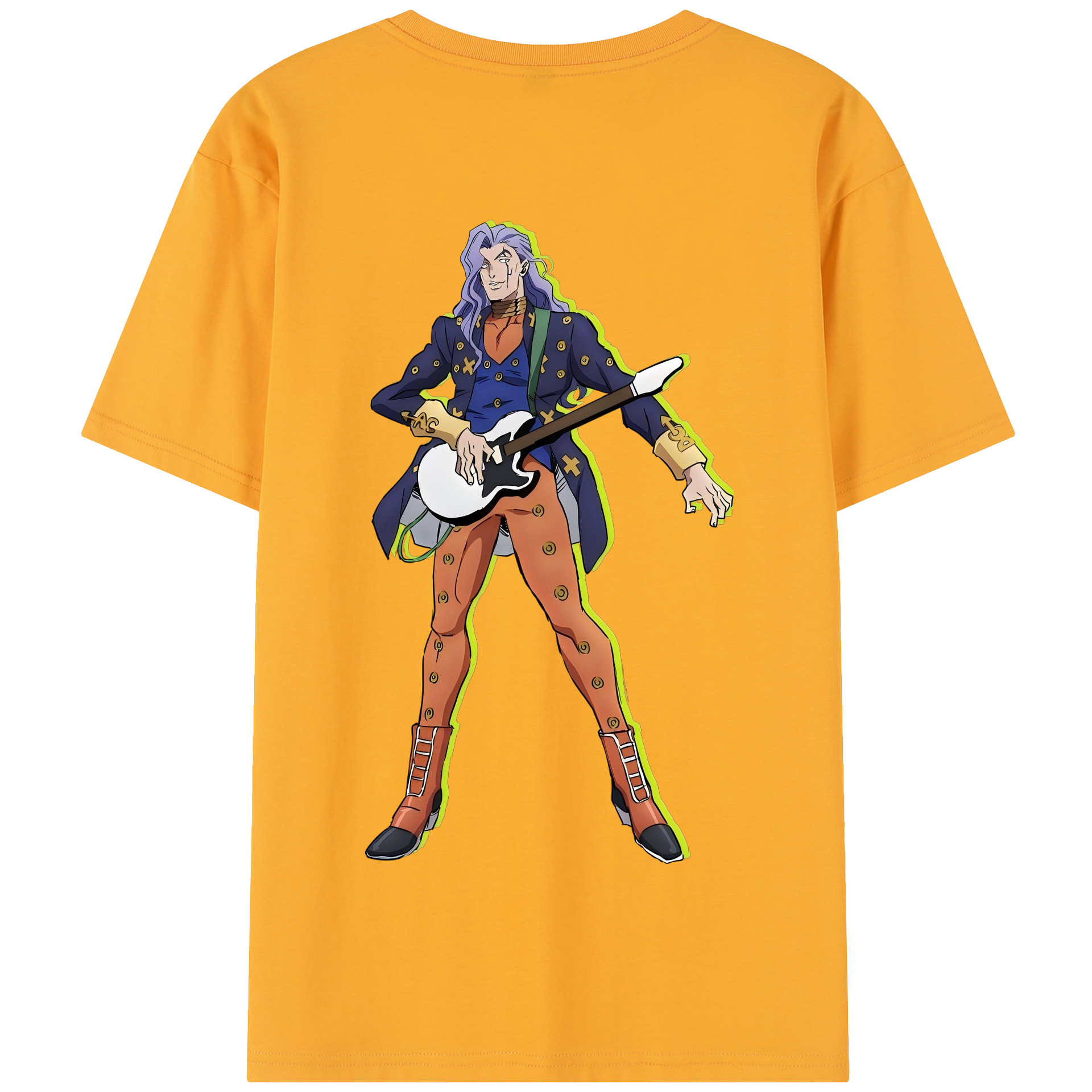 （画像用） ジョジョの奇妙な冒険 おといし あきら JoJo's Bizarre Adventure Akira Otoishi 綿100％半袖Tシャツ（背面プリント）