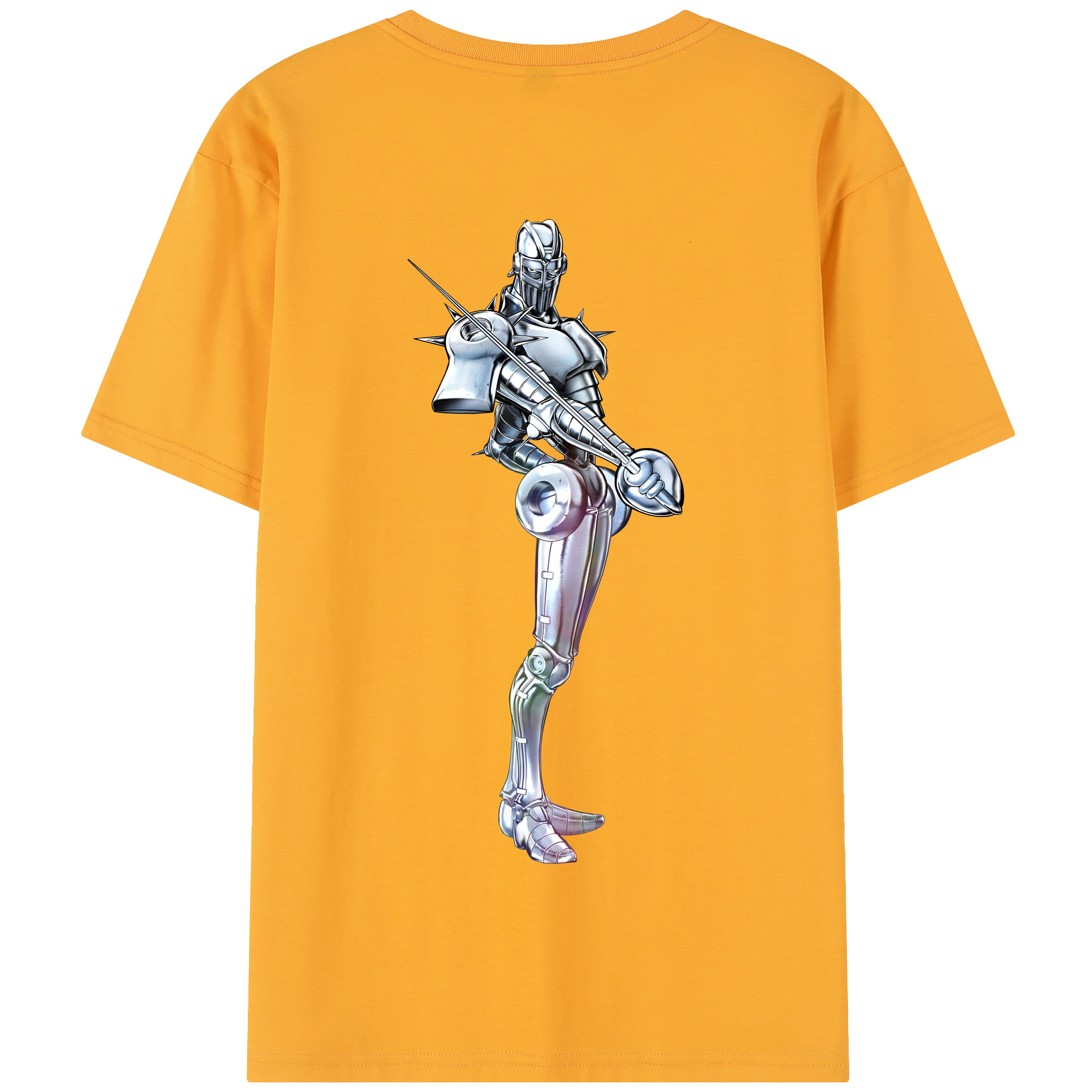 （画像用） ジョジョの奇妙な冒険 ジャン＝ピエール?ポルナレフ JoJo's Bizarre Adventure Jan Pierre Polnareff 綿100％半袖Tシャツ（背面プリント）