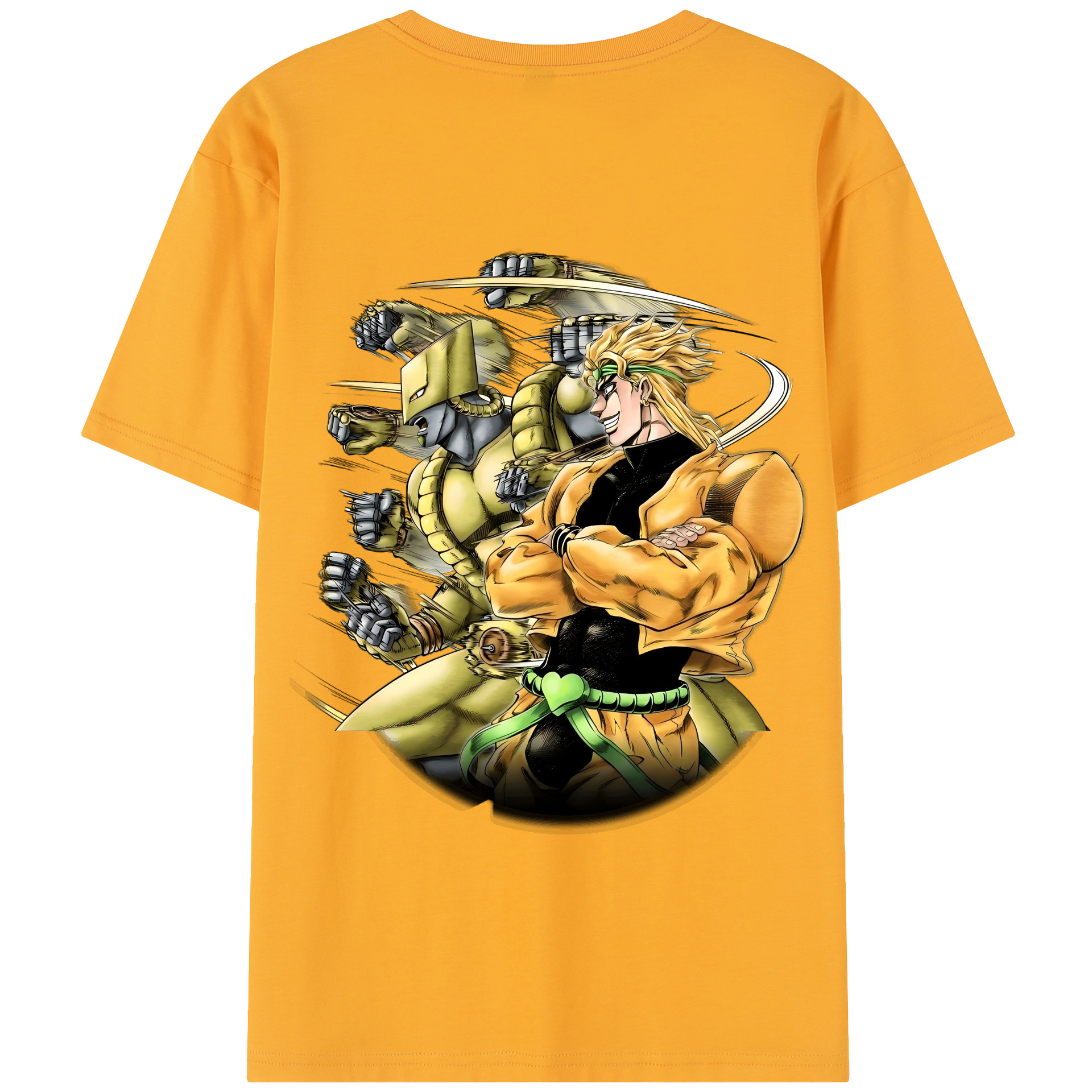 （画像用） ジョジョの奇妙な冒険 ディオ?ブランドー JoJo's Bizarre Adventure Dio Brando 綿100％半袖Tシャツ（背面プリント）