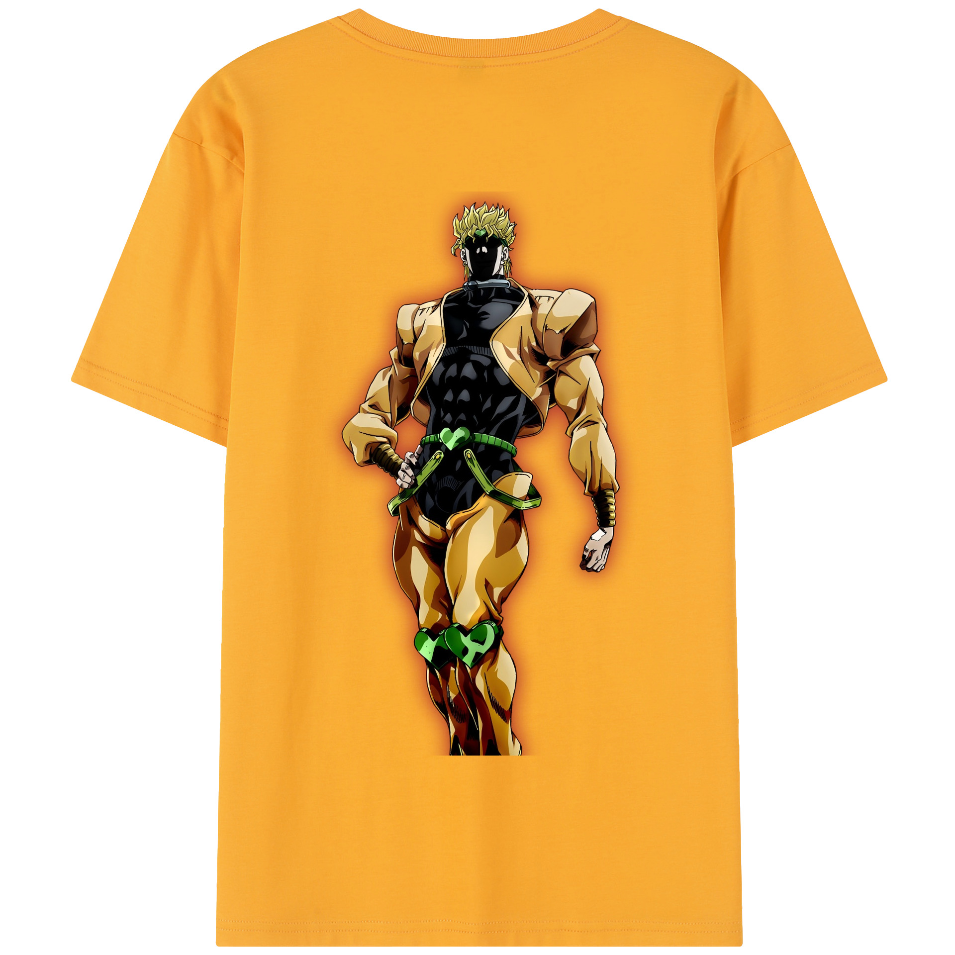 （画像用） ジョジョの奇妙な冒険 ディオ?ブランドー JoJo's Bizarre Adventure Dio Brando 綿100％半袖Tシャツ（背面プリント）