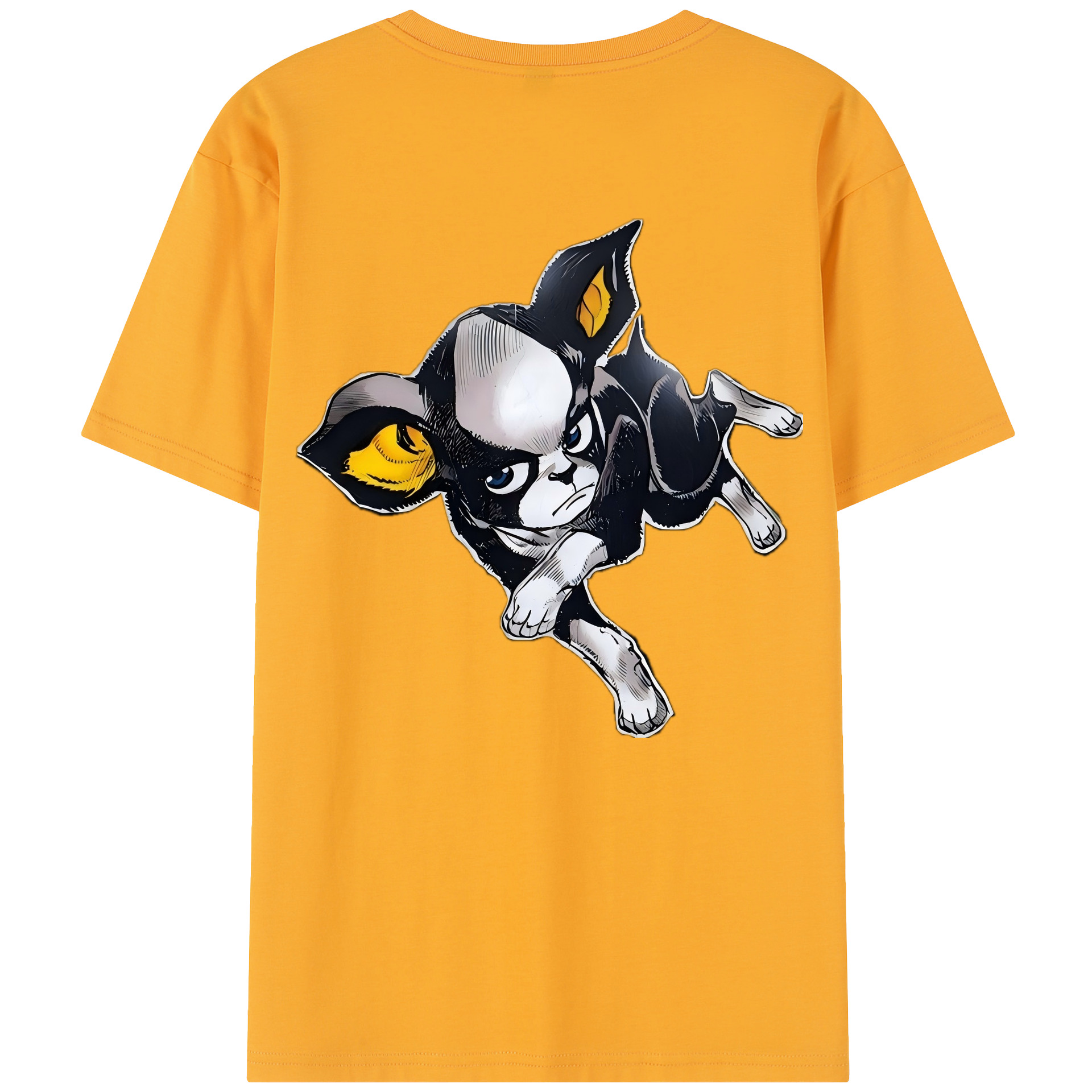 （画像用） ジョジョの奇妙な冒険 イギー JoJo's Bizarre Adventure Iggy 綿100％半袖Tシャツ（背面プリント）
