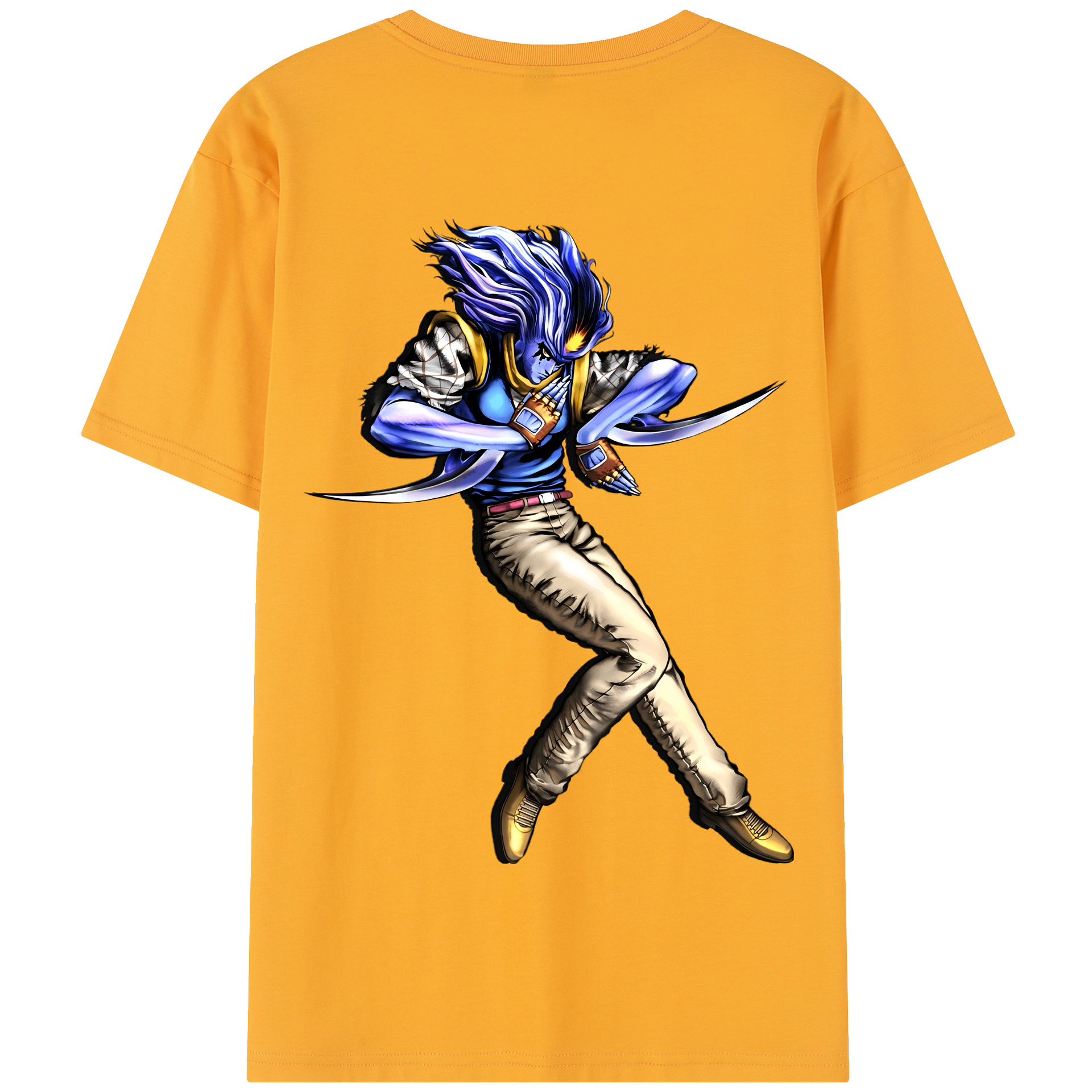 （画像用） ジョジョの奇妙な冒険 JoJo's Bizarre Adventure 綿100％半袖Tシャツ（背面プリント）