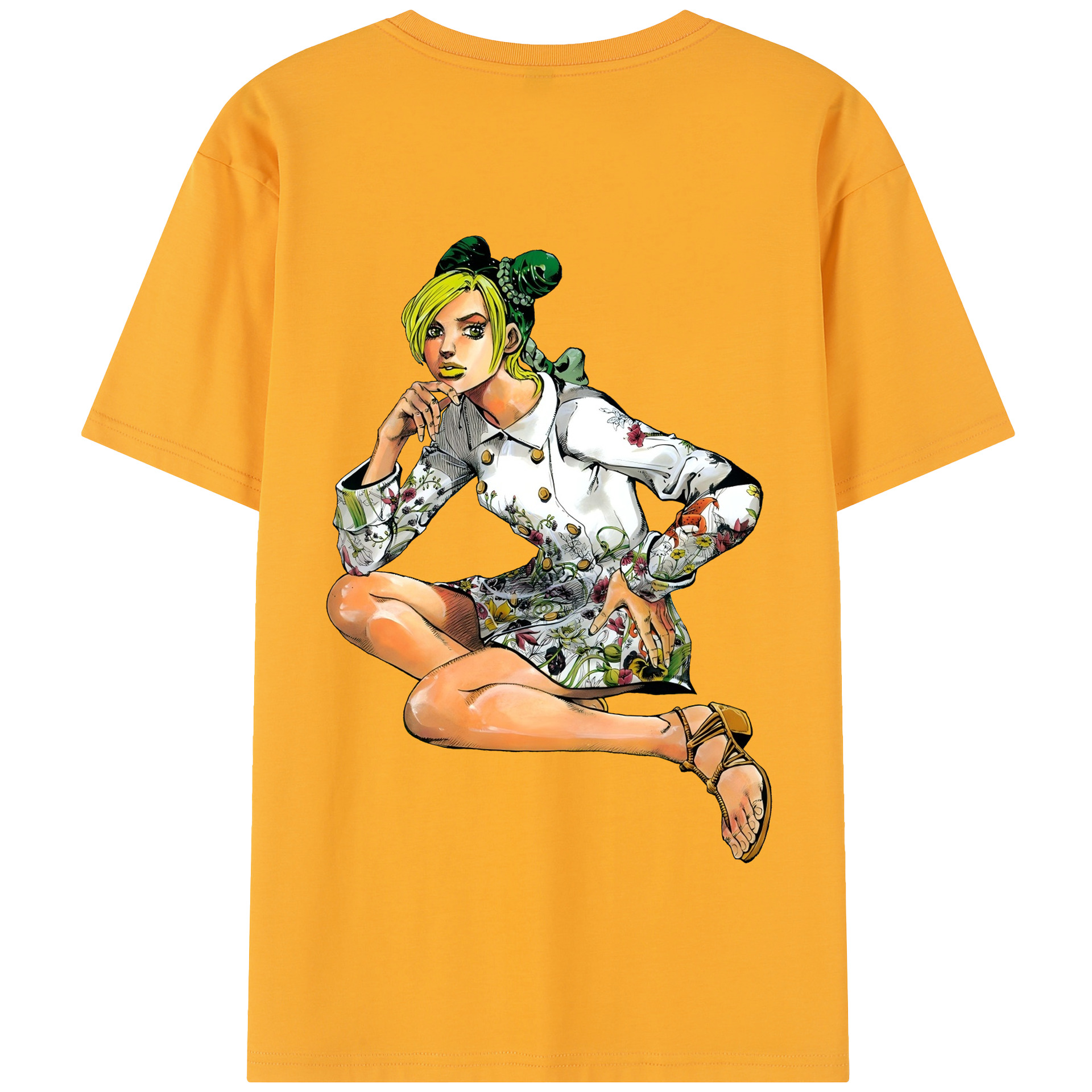 （画像用） "ジョジョの奇妙な冒険 くうじょう ジョリーン JoJo's Bizarre Adventure Jolyne Cujoh " 綿100％半袖Tシャツ（背面プリント）