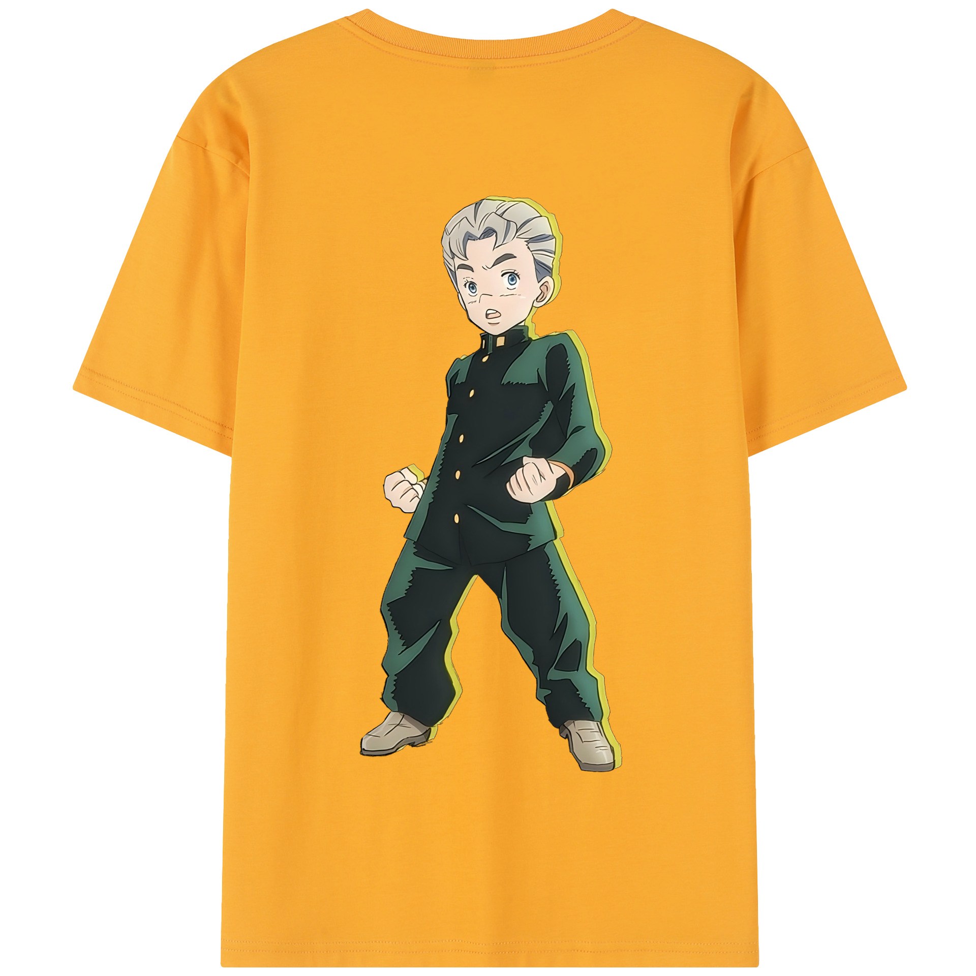 （画像用） ジョジョの奇妙な冒険 広瀨康一 JoJo's Bizarre Adventure Hirose Koichi 綿100％半袖Tシャツ（背面プリント）