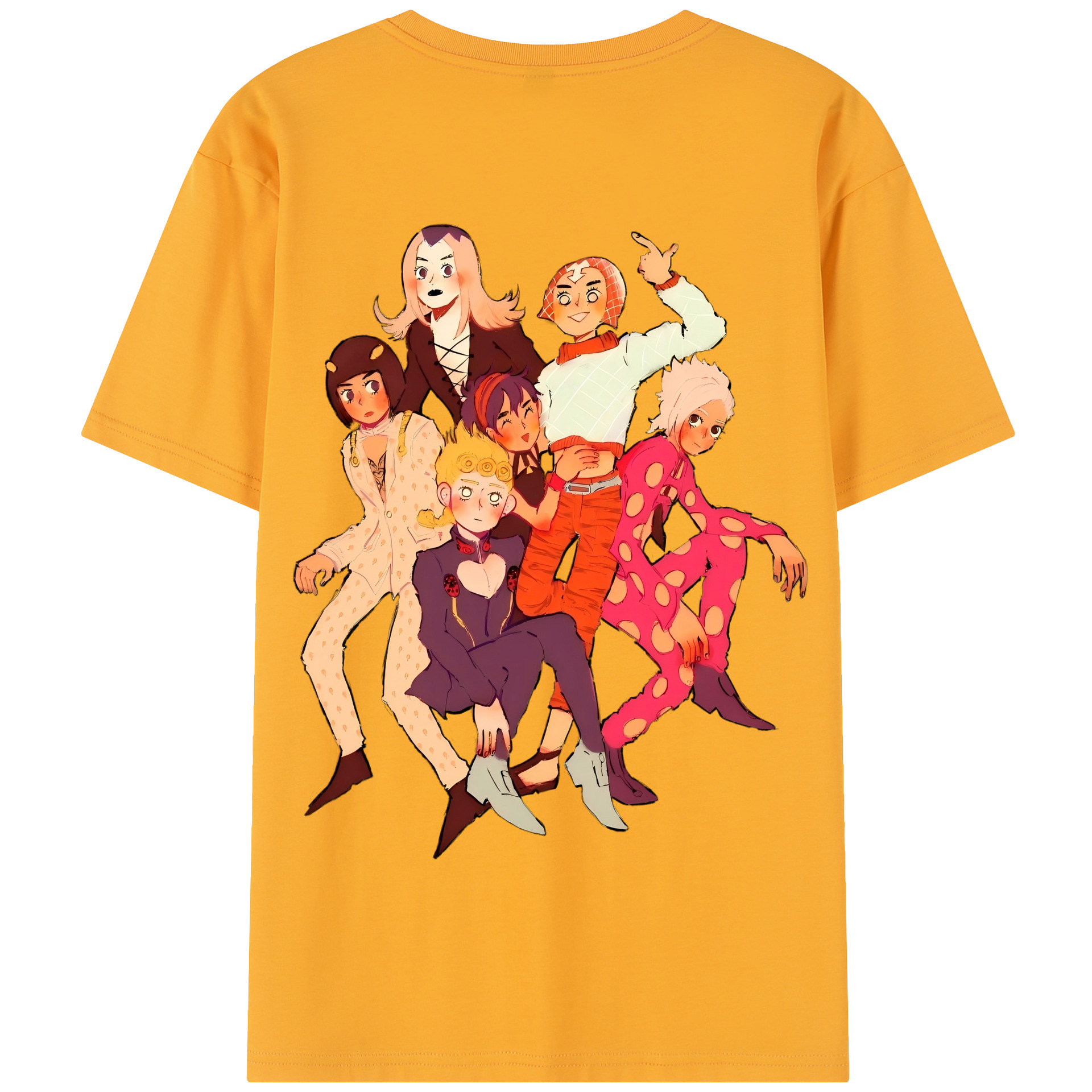 （画像用） ジョジョの奇妙な冒険 JoJo's Bizarre Adventure 綿100％半袖Tシャツ（背面プリント）