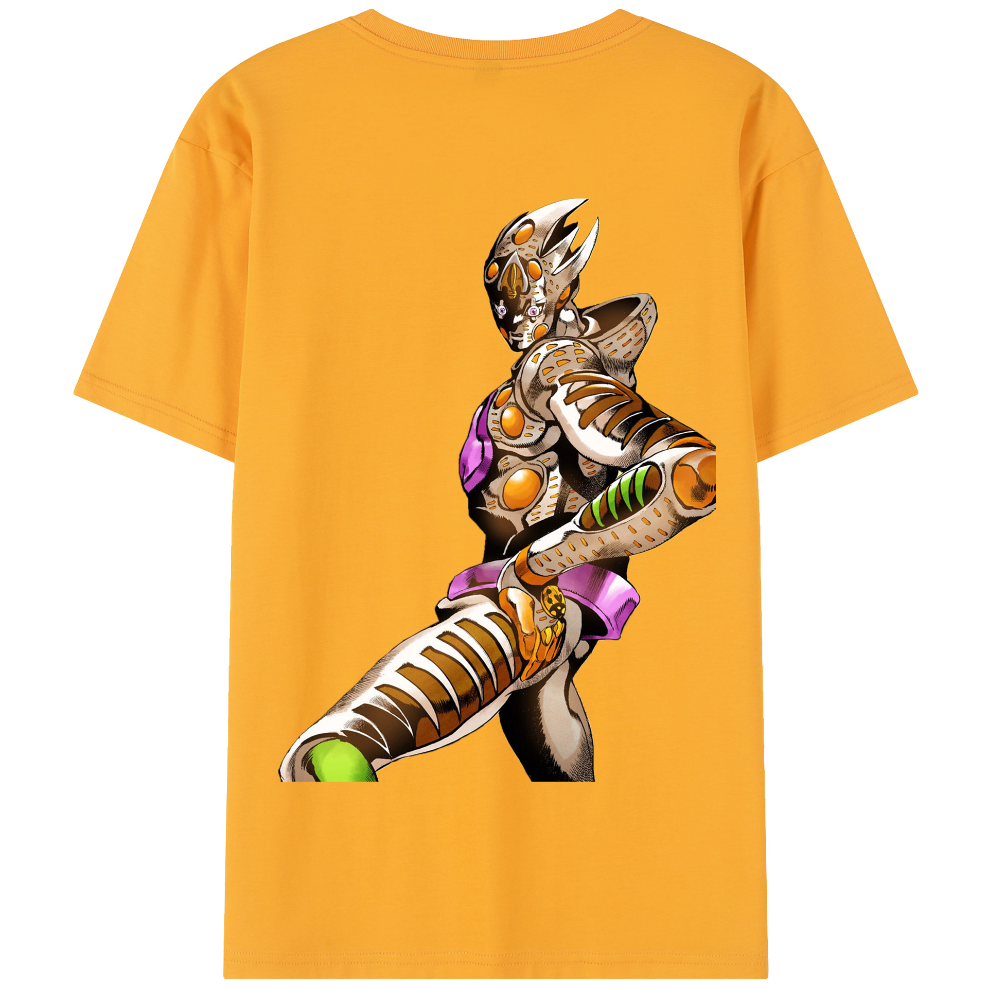 （画像用） ジョジョの奇妙な冒険 ジョルノ?ジョバァーナ JoJo's Bizarre Adventure Giorno Giovanna 綿100％半袖Tシャツ（背面プリント）