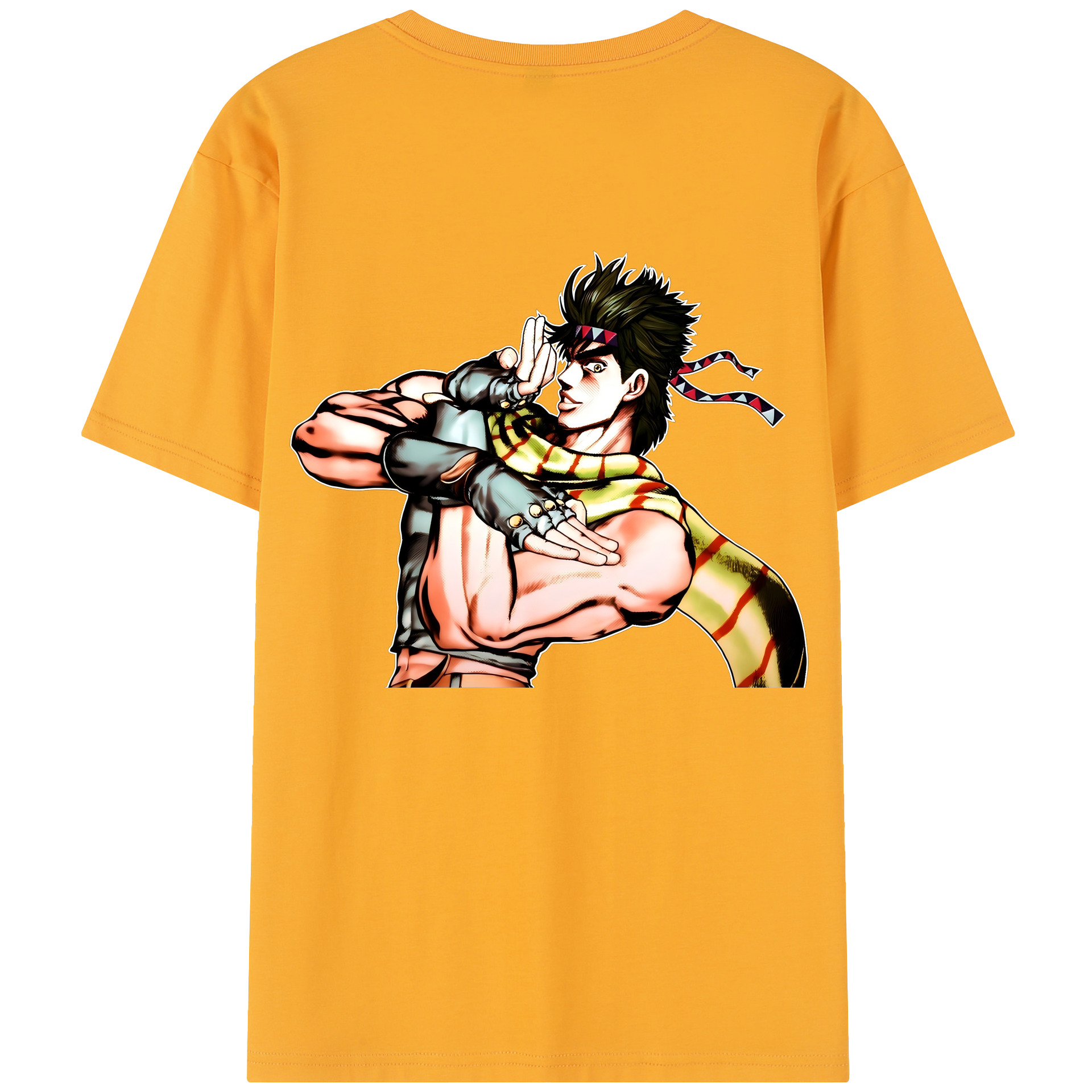 （画像用） ジョジョの奇妙な冒険 ジョセフ?ジョースター JoJo's Bizarre Adventure Joseph Joestar 綿100％半袖Tシャツ（背面プリント）