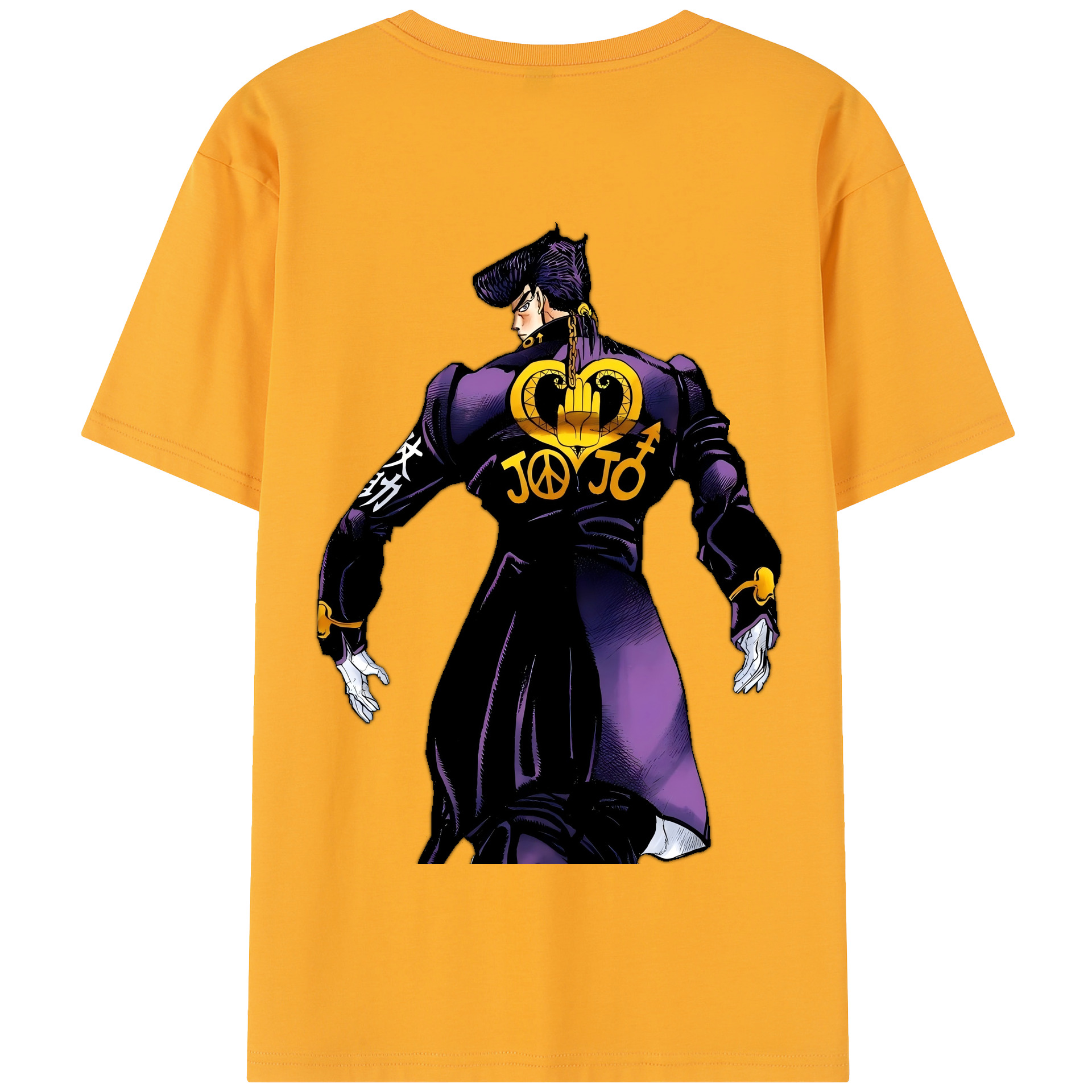 （画像用） ジョジョの奇妙な冒険 ひがしかた じょうすけ JoJo's Bizarre Adventure Higashikata Josuke 綿100％半袖Tシャツ（背面プリント）