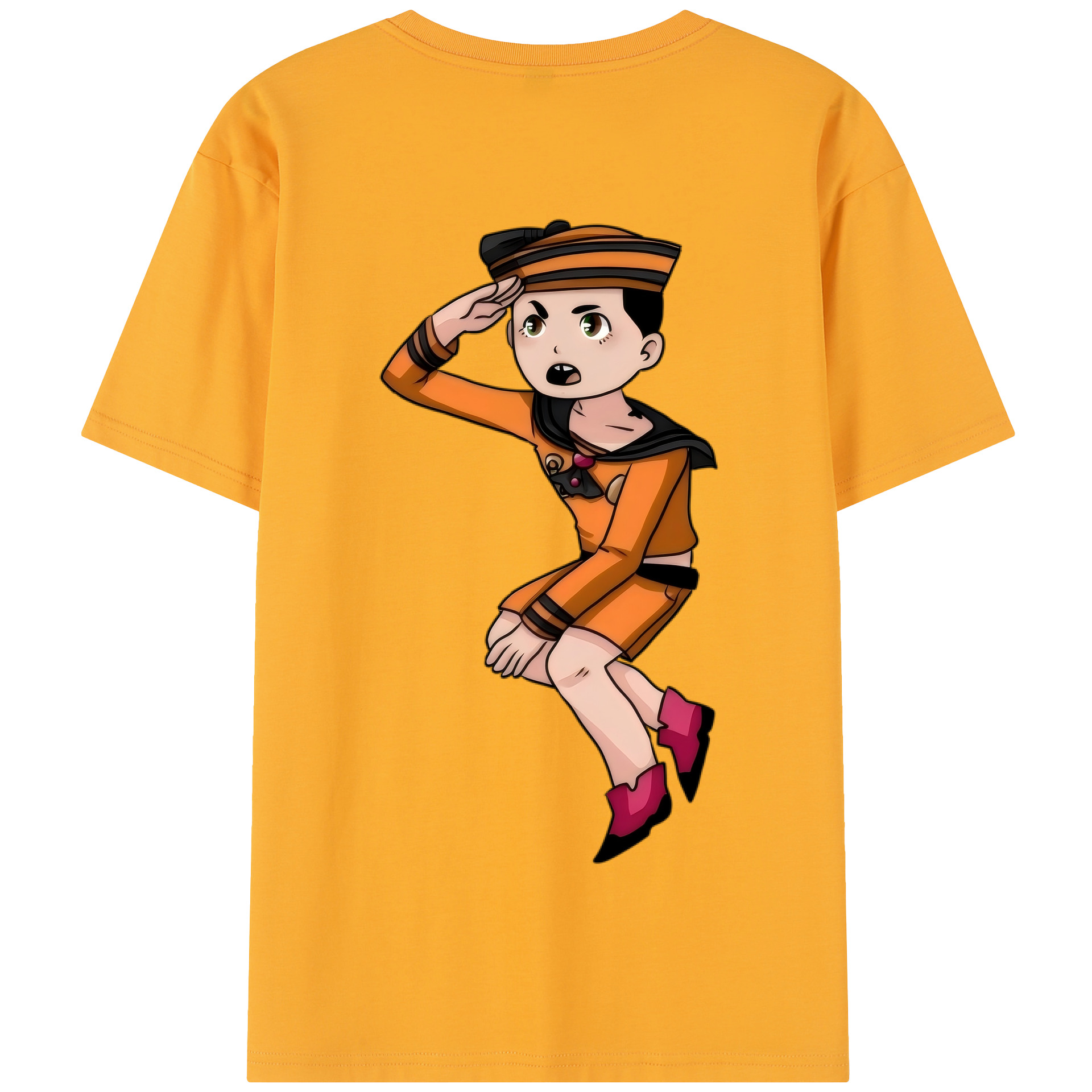 （画像用） ジョジョの奇妙な冒険 東方定助 JoJo's Bizarre Adventure Higashikata Josuke 綿100％半袖Tシャツ（背面プリント）