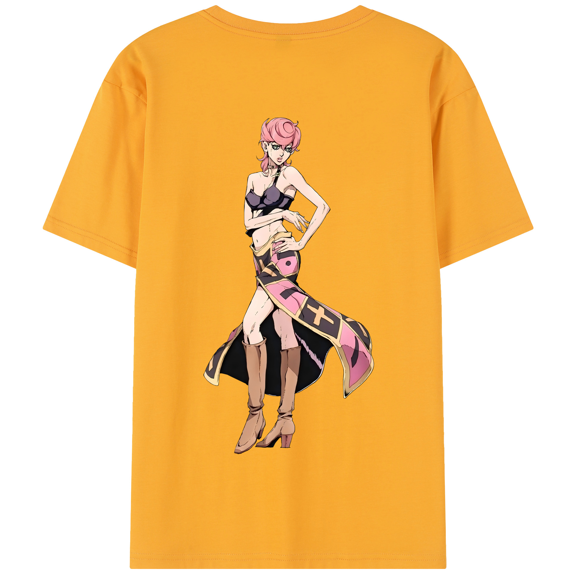 （画像用） ジョジョの奇妙な冒険 トリッシュ?ウナ JoJo's Bizarre Adventure Trish Una 綿100％半袖Tシャツ（背面プリント）