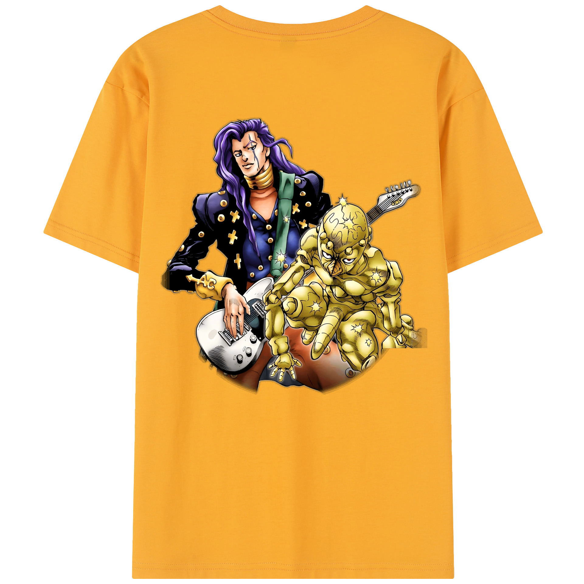 （画像用） ジョジョの奇妙な冒険 おといし あきら JoJo's Bizarre Adventure Akira Otoishi 綿100％半袖Tシャツ（背面プリント）