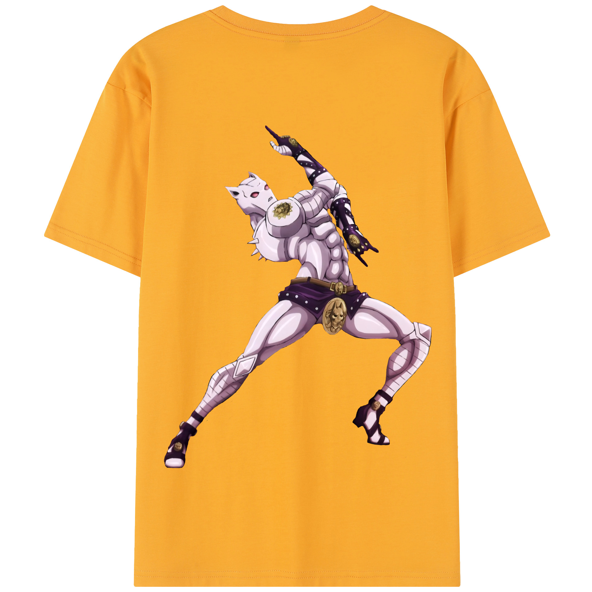 （画像用） ジョジョの奇妙な冒険 きら よしかげ JoJo's Bizarre Adventure Kira Yoshikage 綿100％半袖Tシャツ（背面プリント）