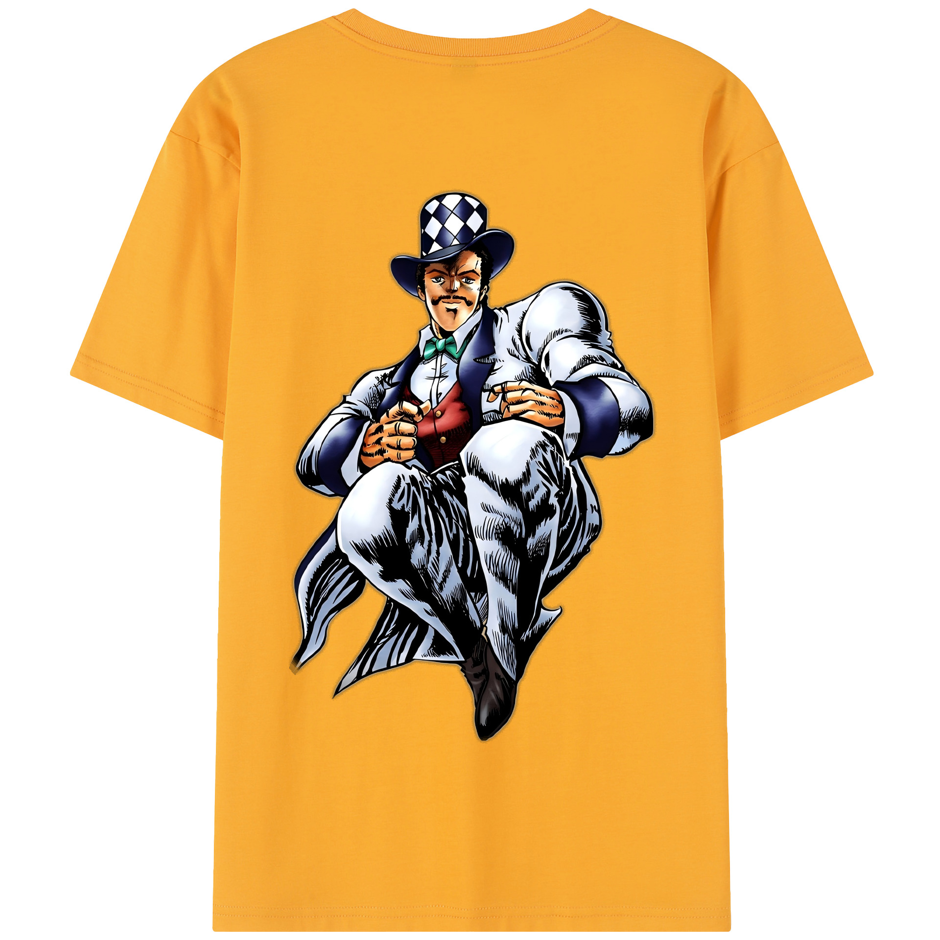 （画像用） ジョジョの奇妙な冒険 ウィル?アントニオ?ツェペリ JoJo's Bizarre Adventure Will Anthonio Zeppeli 綿100％半袖Tシャツ（背面プリント）