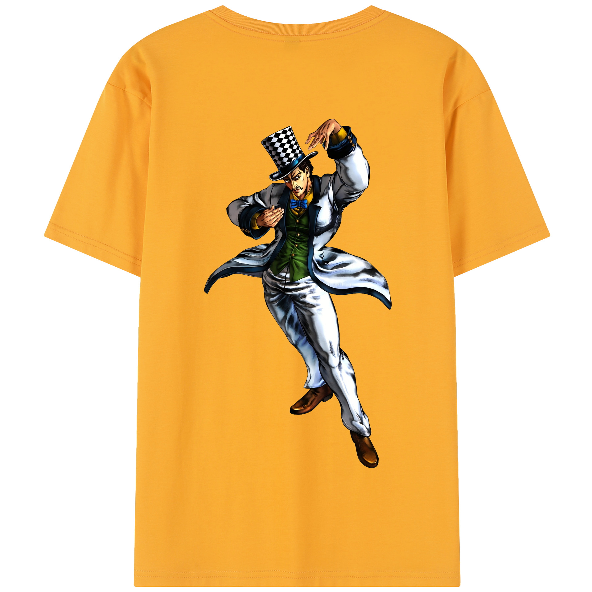 （画像用） ジョジョの奇妙な冒険 ウィル?アントニオ?ツェペリ JoJo's Bizarre Adventure Will Anthonio Zeppeli 綿100％半袖Tシャツ（背面プリント）