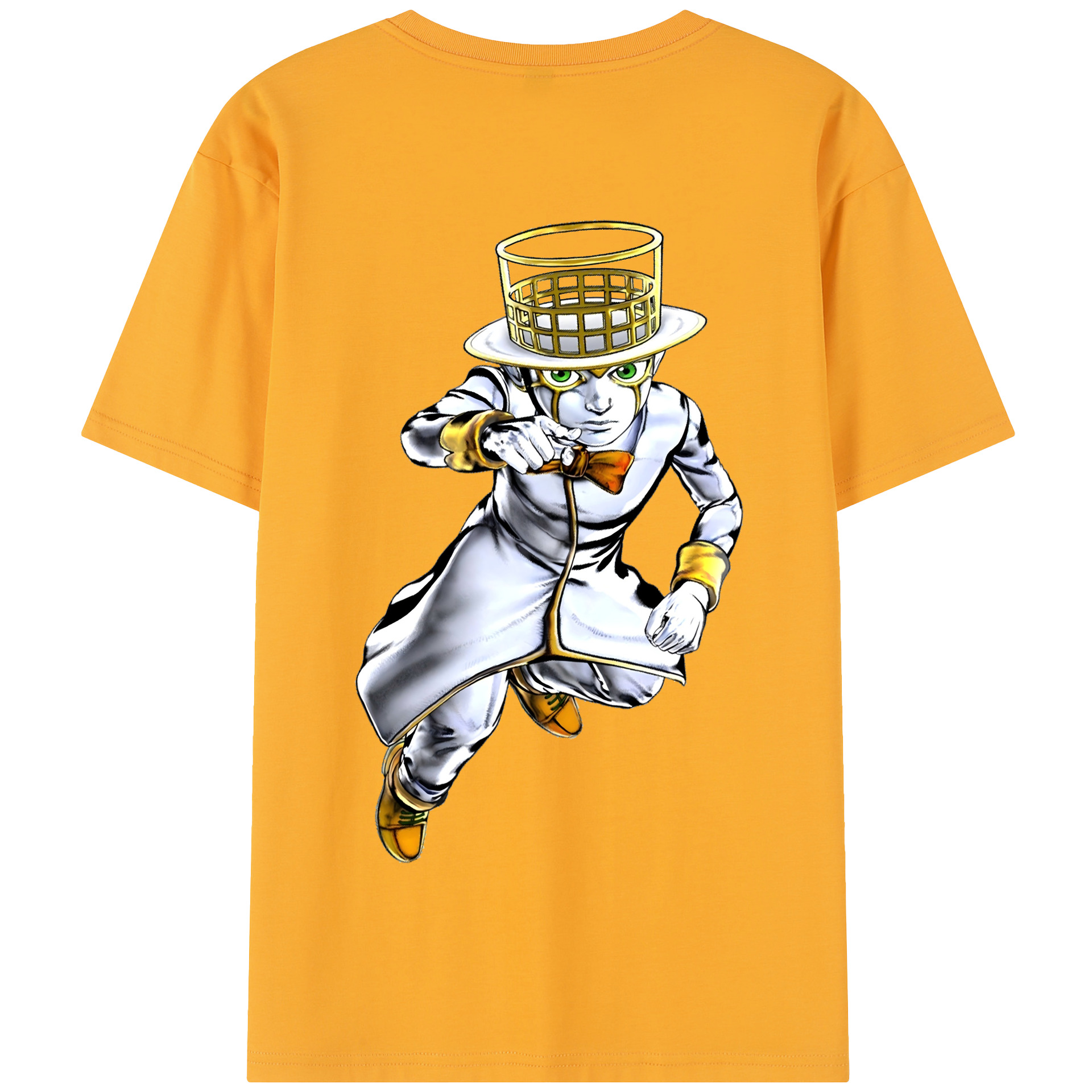 （画像用） ジョジョの奇妙な冒険 岸辺 露伴（きしべ ろはん） JoJo's Bizarre Adventure Rohan Kishibe 綿100％半袖Tシャツ（背面プリント）