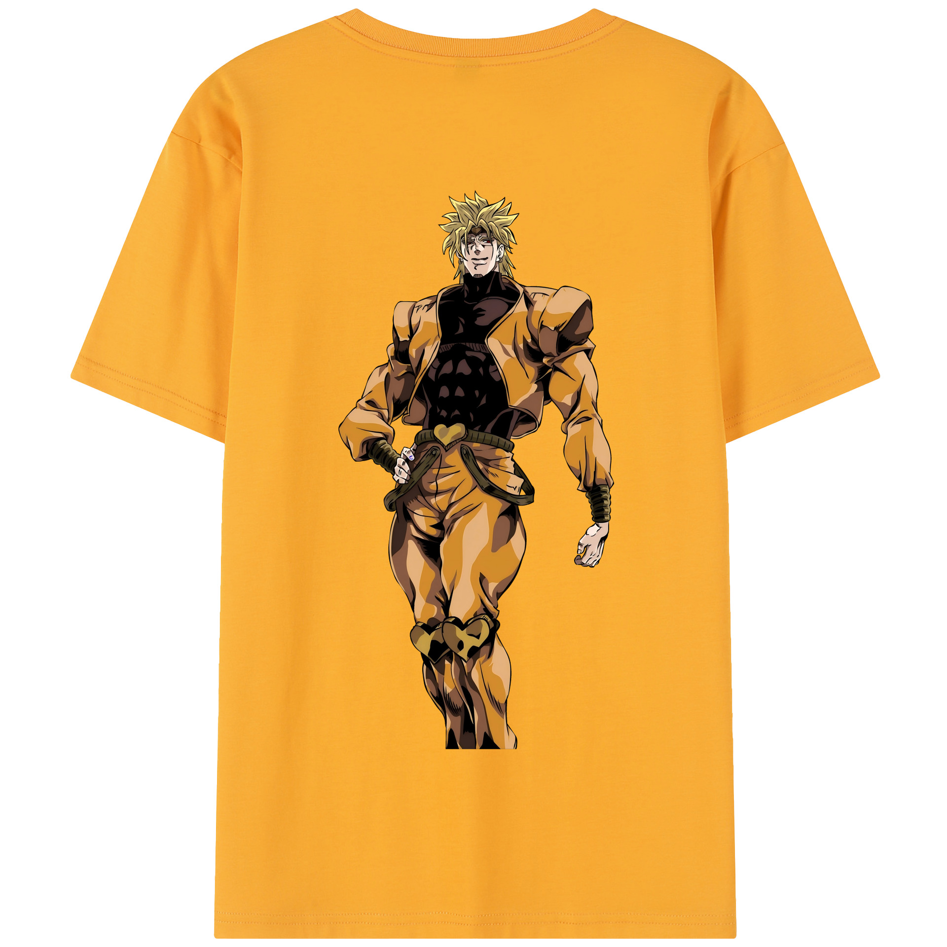 （画像用） ジョジョの奇妙な冒険 ディオ?ブランドー JoJo's Bizarre Adventure Dio Brando 綿100％半袖Tシャツ（背面プリント）