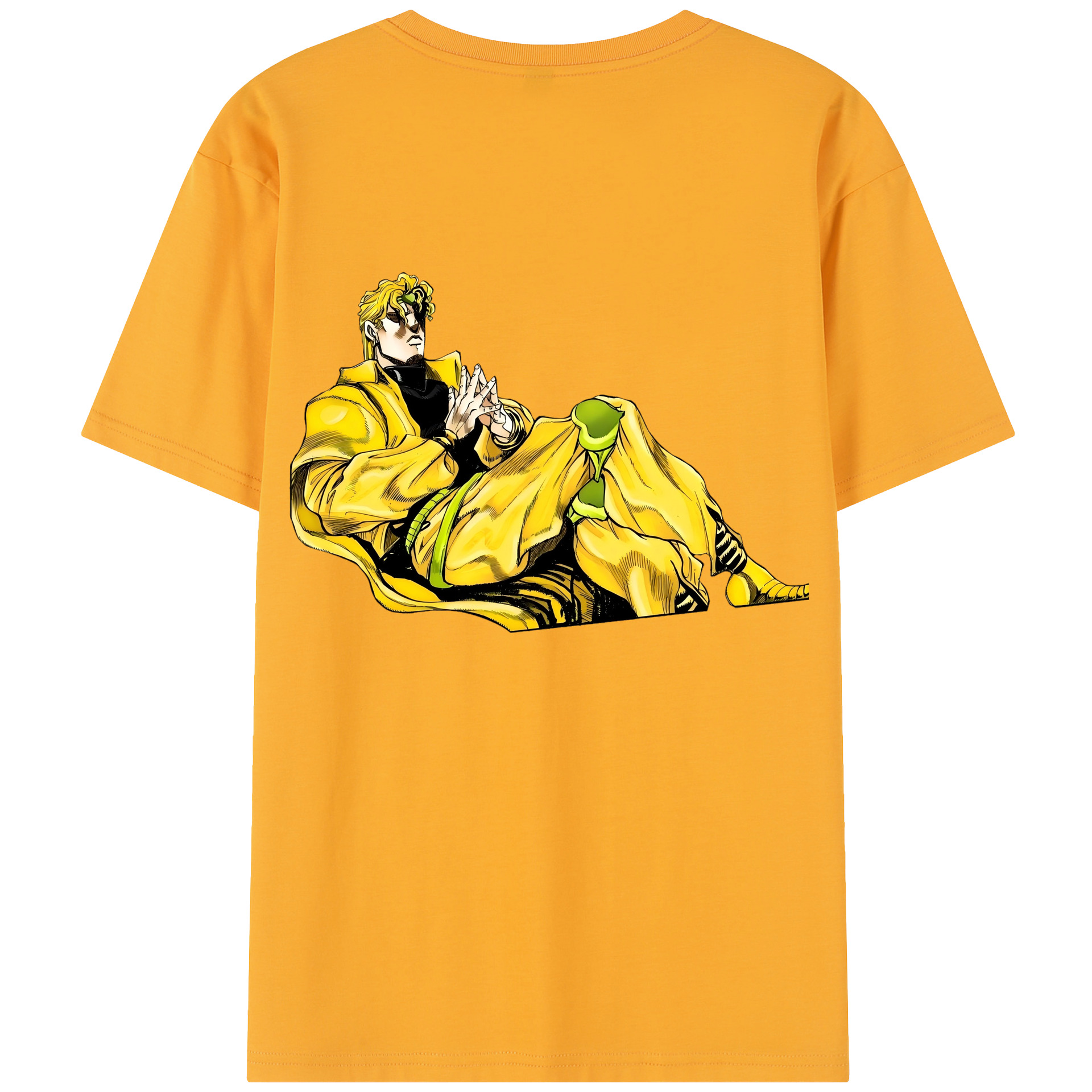 （画像用） ジョジョの奇妙な冒険 ディオ?ブランドー JoJo's Bizarre Adventure Dio Brando 綿100％半袖Tシャツ（背面プリント）