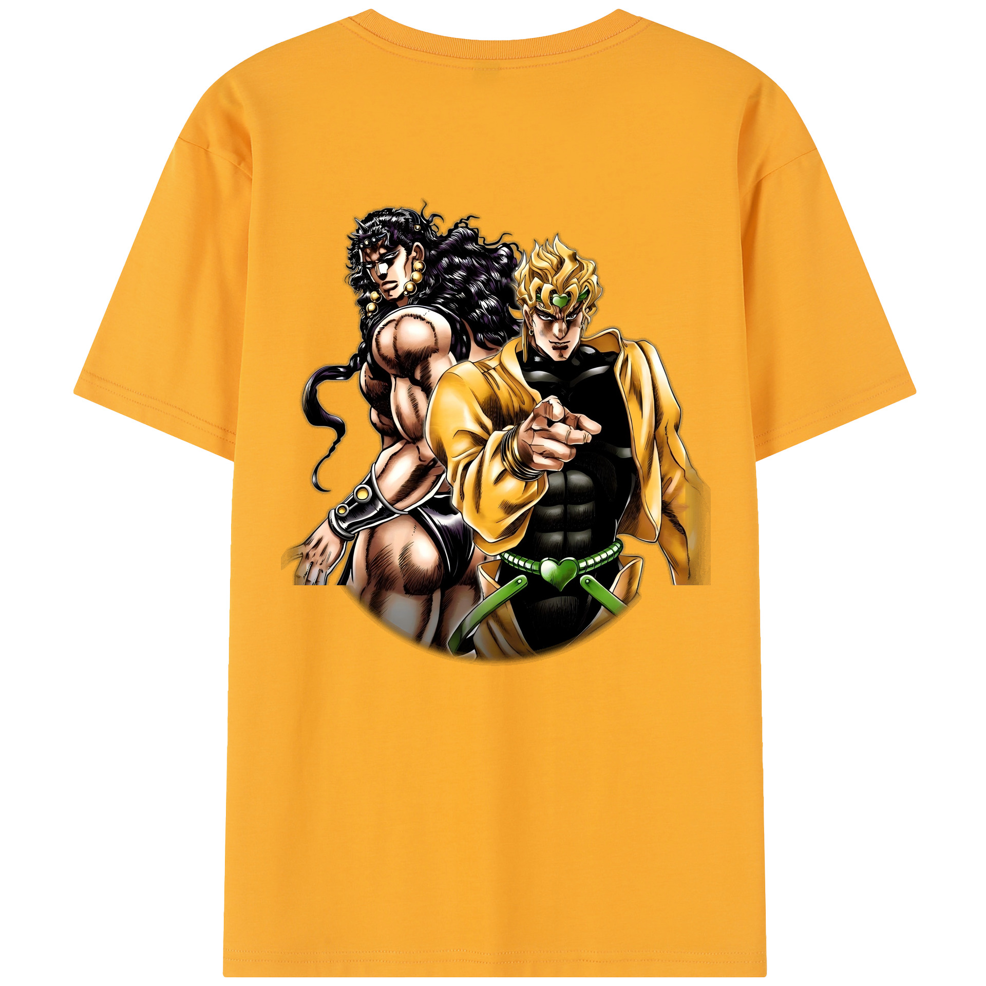 （画像用） ジョジョの奇妙な冒険 ディオ?ブランドー JoJo's Bizarre Adventure Dio Brando 綿100％半袖Tシャツ（背面プリント）
