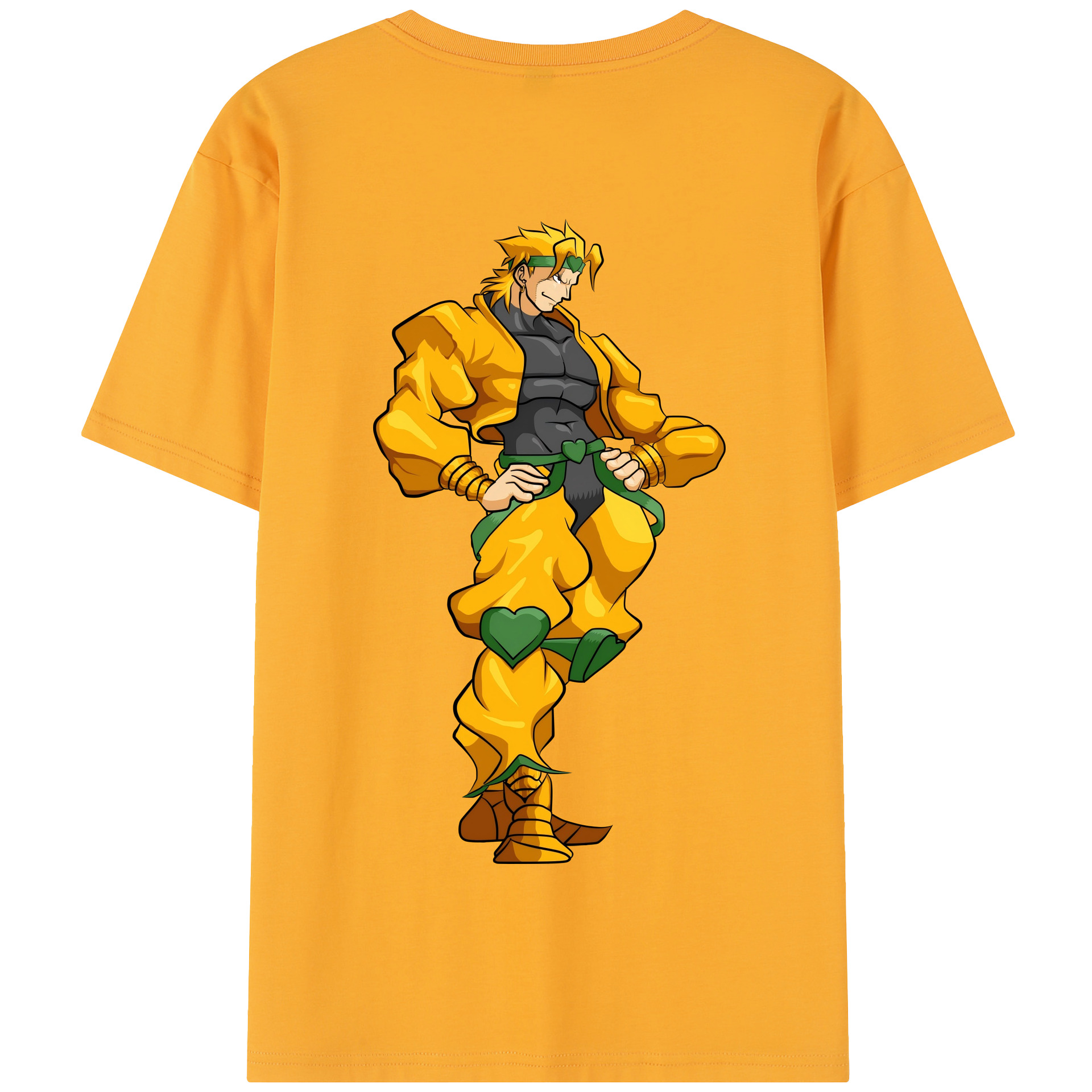 （画像用） ジョジョの奇妙な冒険 ディオ?ブランドー JoJo's Bizarre Adventure Dio Brando 綿100％半袖Tシャツ（背面プリント）