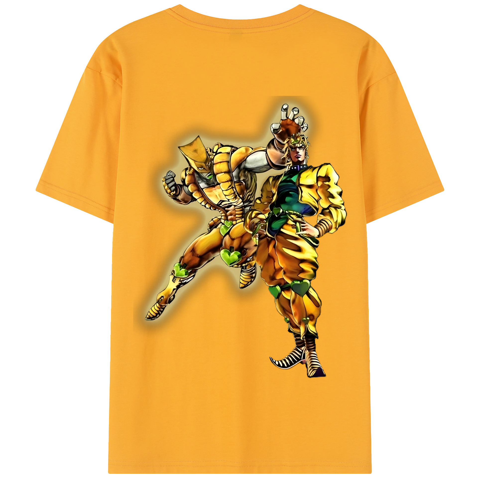 （画像用） ジョジョの奇妙な冒険 ディオ?ブランドー JoJo's Bizarre Adventure Dio Brando 綿100％半袖Tシャツ（背面プリント）
