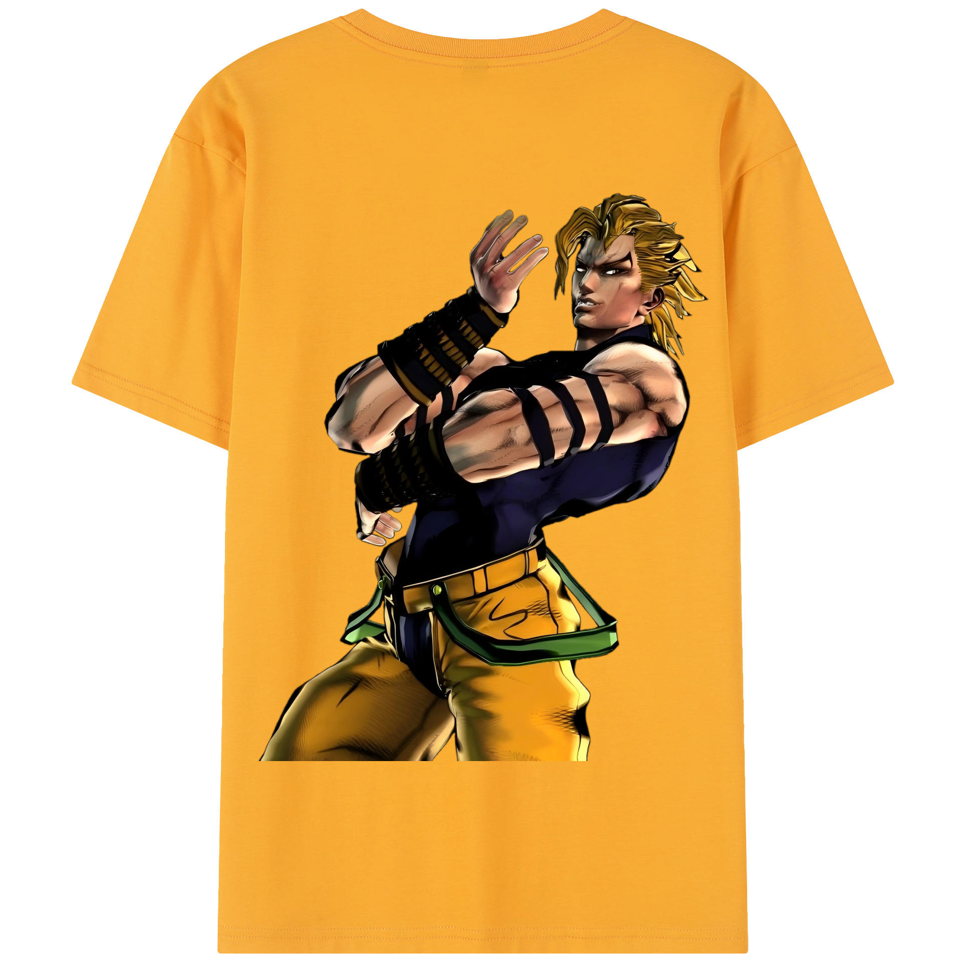 （画像用） ジョジョの奇妙な冒険 ディオ?ブランドー JoJo's Bizarre Adventure Dio Brando 綿100％半袖Tシャツ（背面プリント）