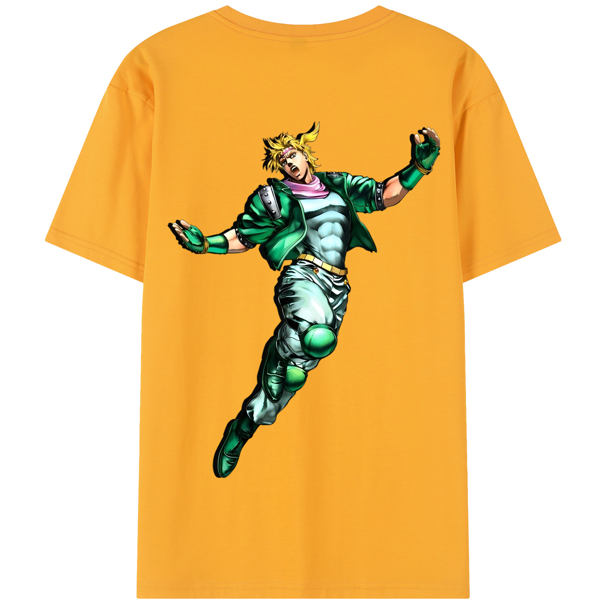 （画像用） ジョジョの奇妙な冒険 ディオ?ブランドー JoJo's Bizarre Adventure Dio Brando 綿100％半袖Tシャツ（背面プリント）