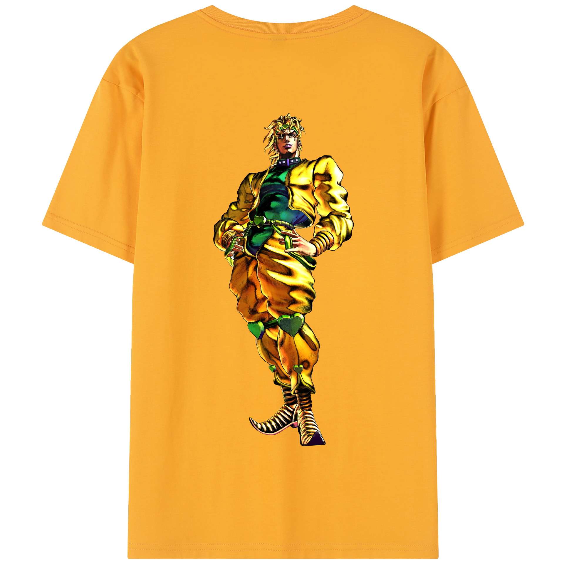 （画像用） ジョジョの奇妙な冒険 ディオ?ブランドー JoJo's Bizarre Adventure Dio Brando 綿100％半袖Tシャツ（背面プリント）