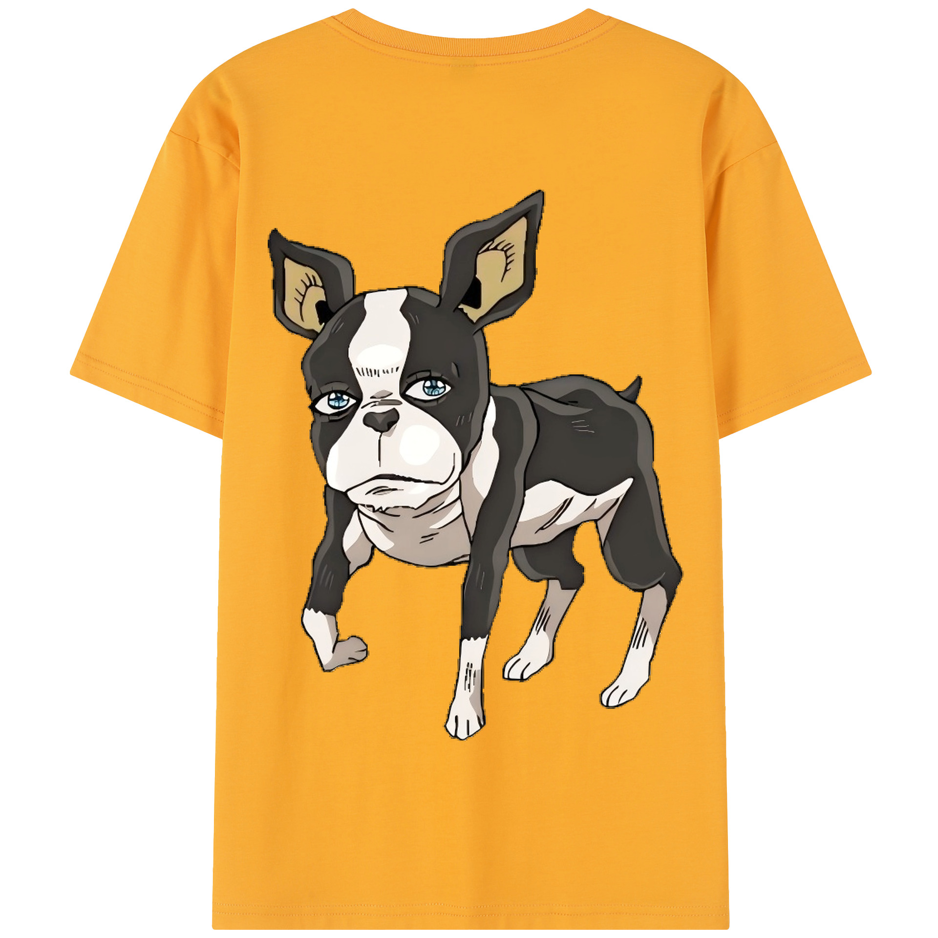（画像用） ジョジョの奇妙な冒険 イギー JoJo's Bizarre Adventure Iggy 綿100％半袖Tシャツ（背面プリント）