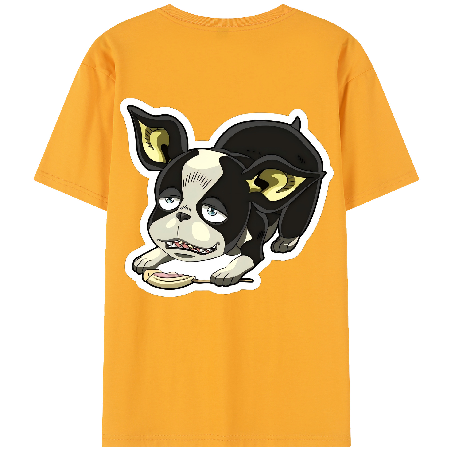 （画像用） ジョジョの奇妙な冒険 イギー JoJo's Bizarre Adventure Iggy 綿100％半袖Tシャツ（背面プリント）