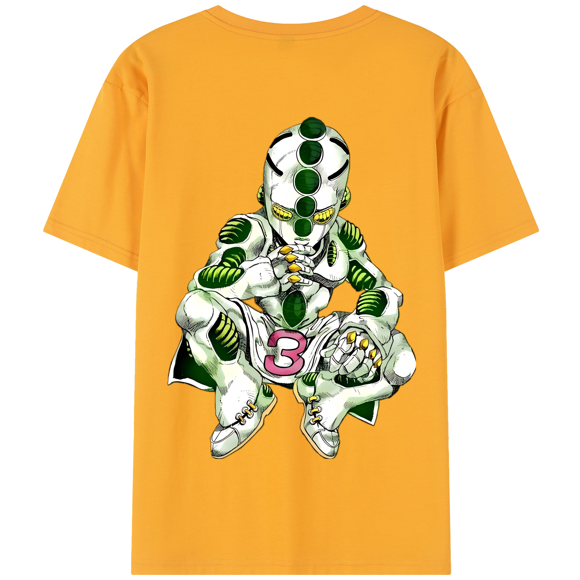（画像用） ジョジョの奇妙な冒険 広瀨康一 JoJo's Bizarre Adventure Hirose Koichi 綿100％半袖Tシャツ（背面プリント）