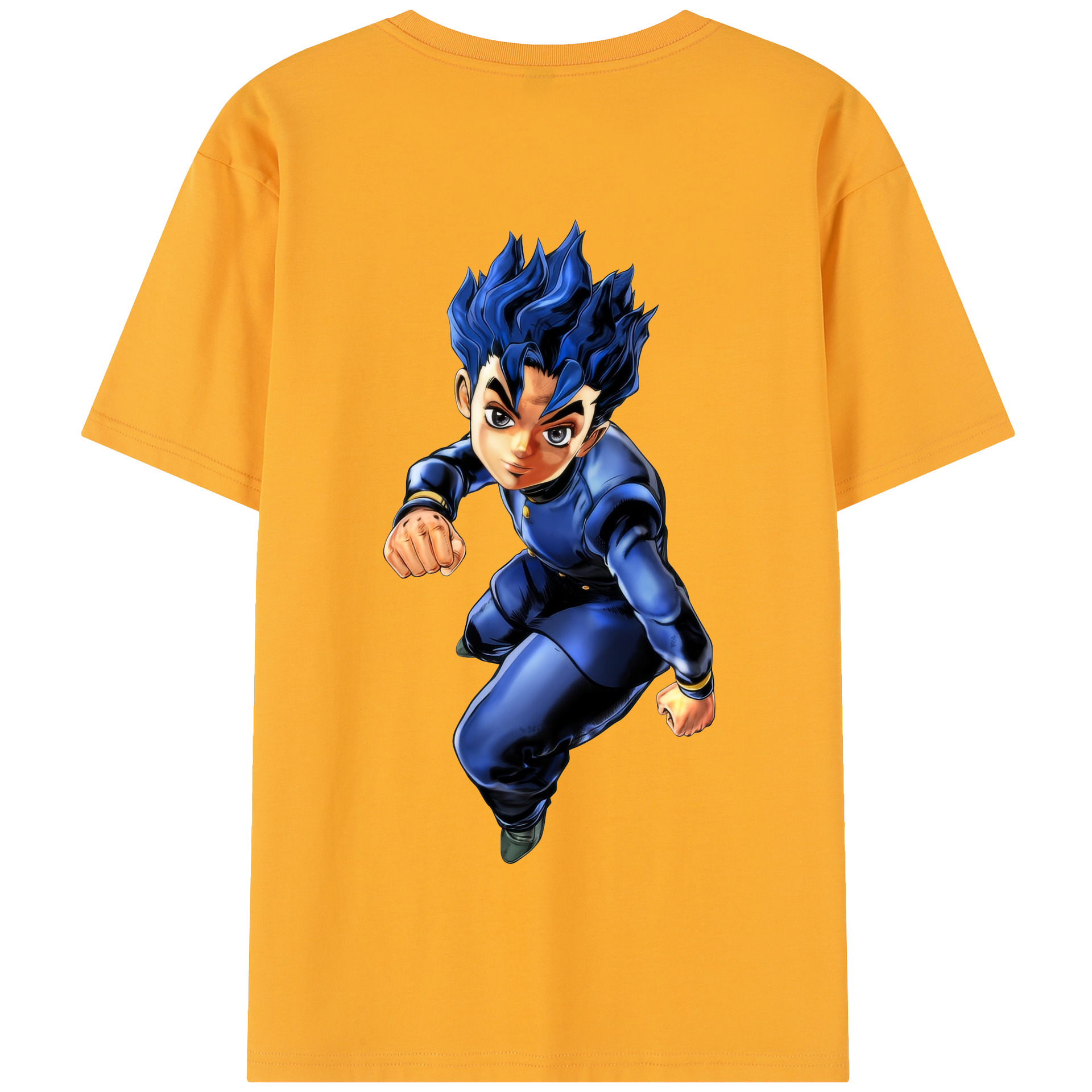 （画像用） ジョジョの奇妙な冒険 広瀨康一 JoJo's Bizarre Adventure Hirose Koichi 綿100％半袖Tシャツ（背面プリント）